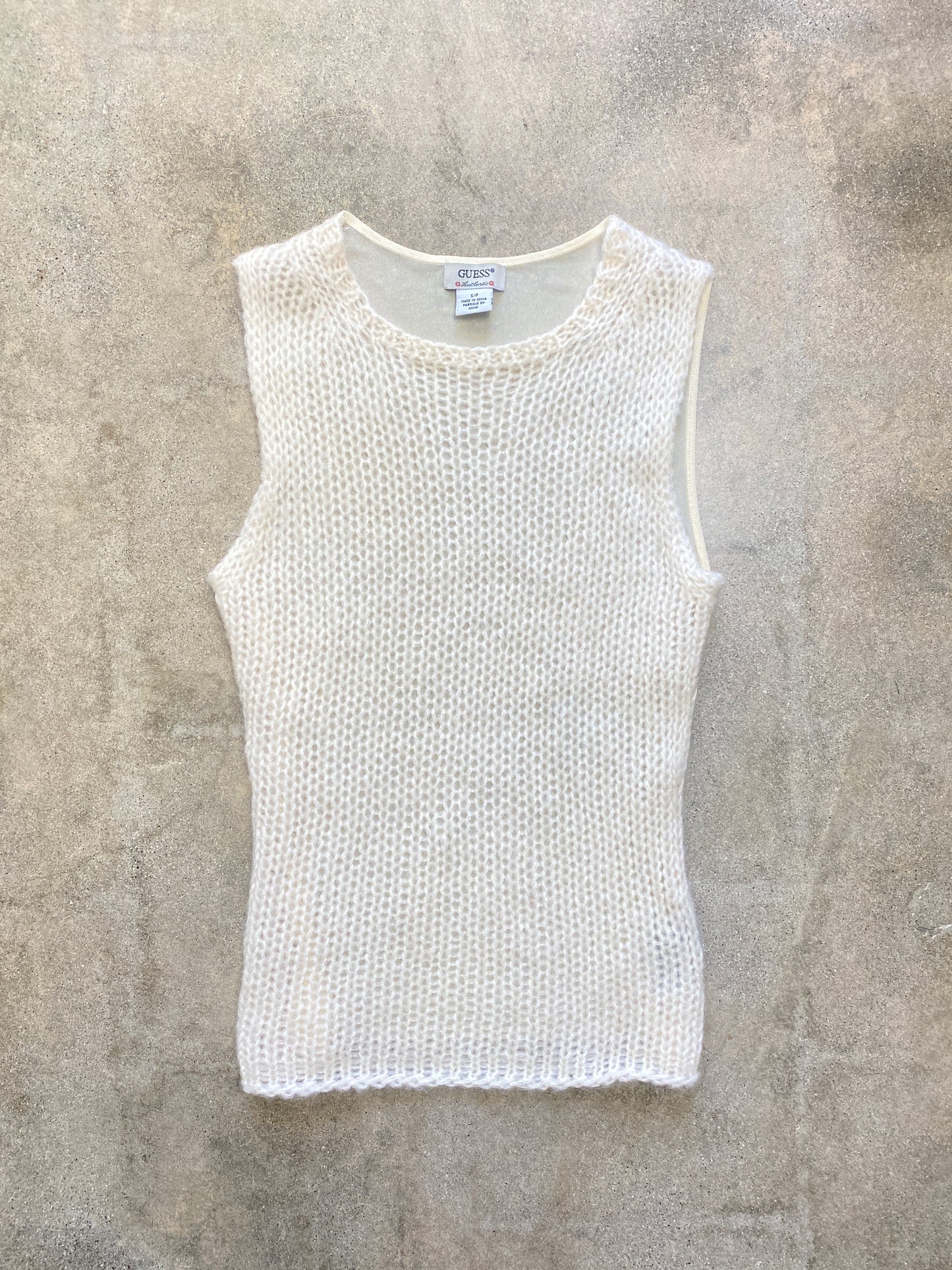 00’s Guess Cream Knit Tank Top
