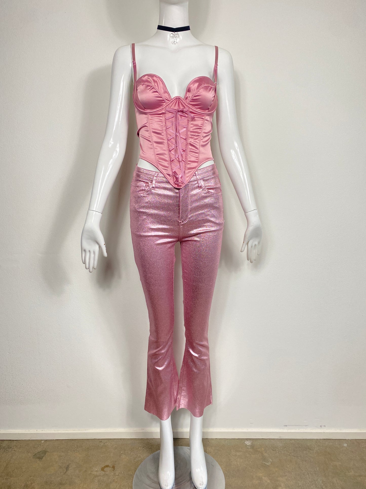 Edikted Pink Shimmer Flares