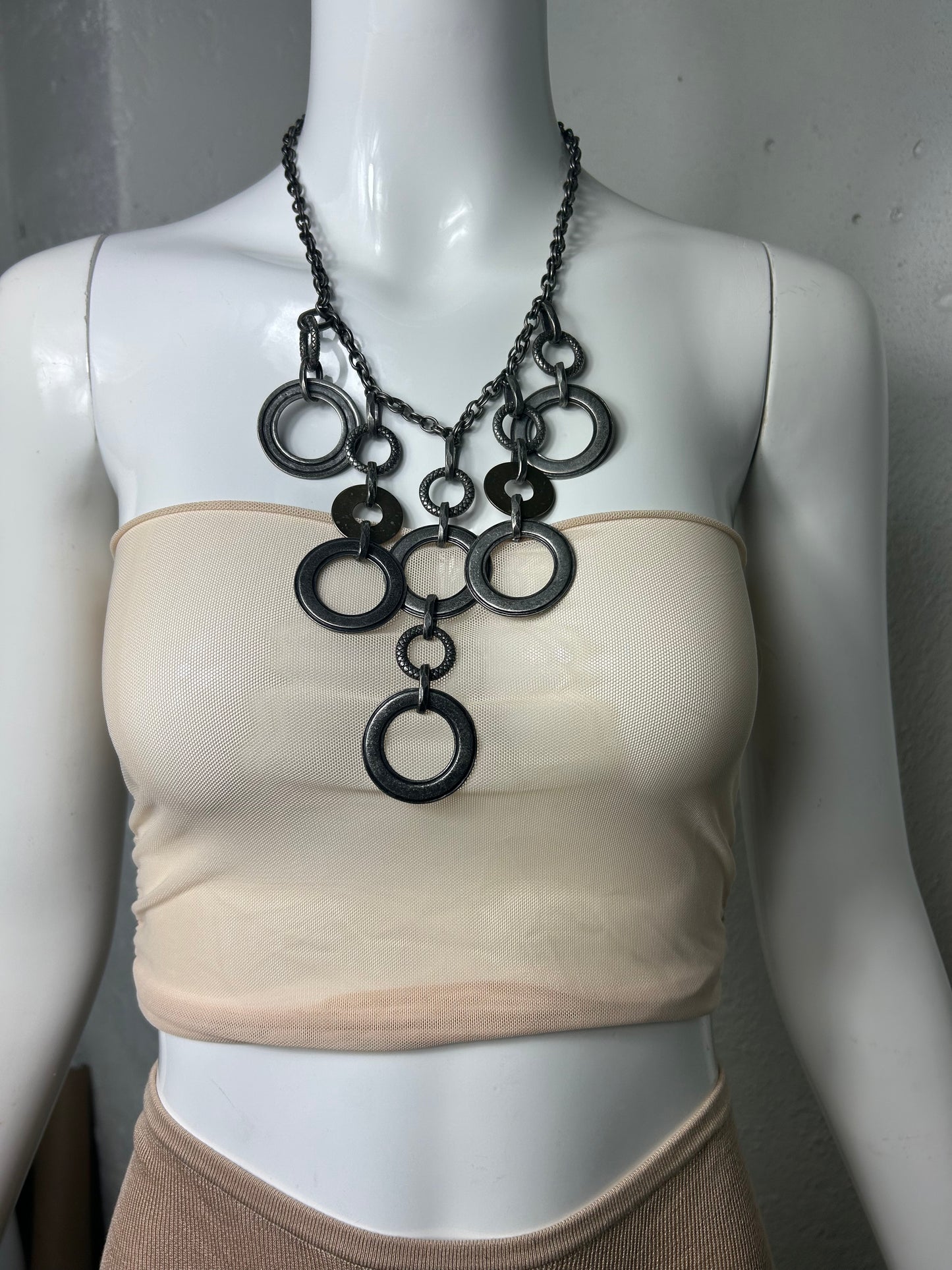 O-Ring Metal Waterfall Necklace