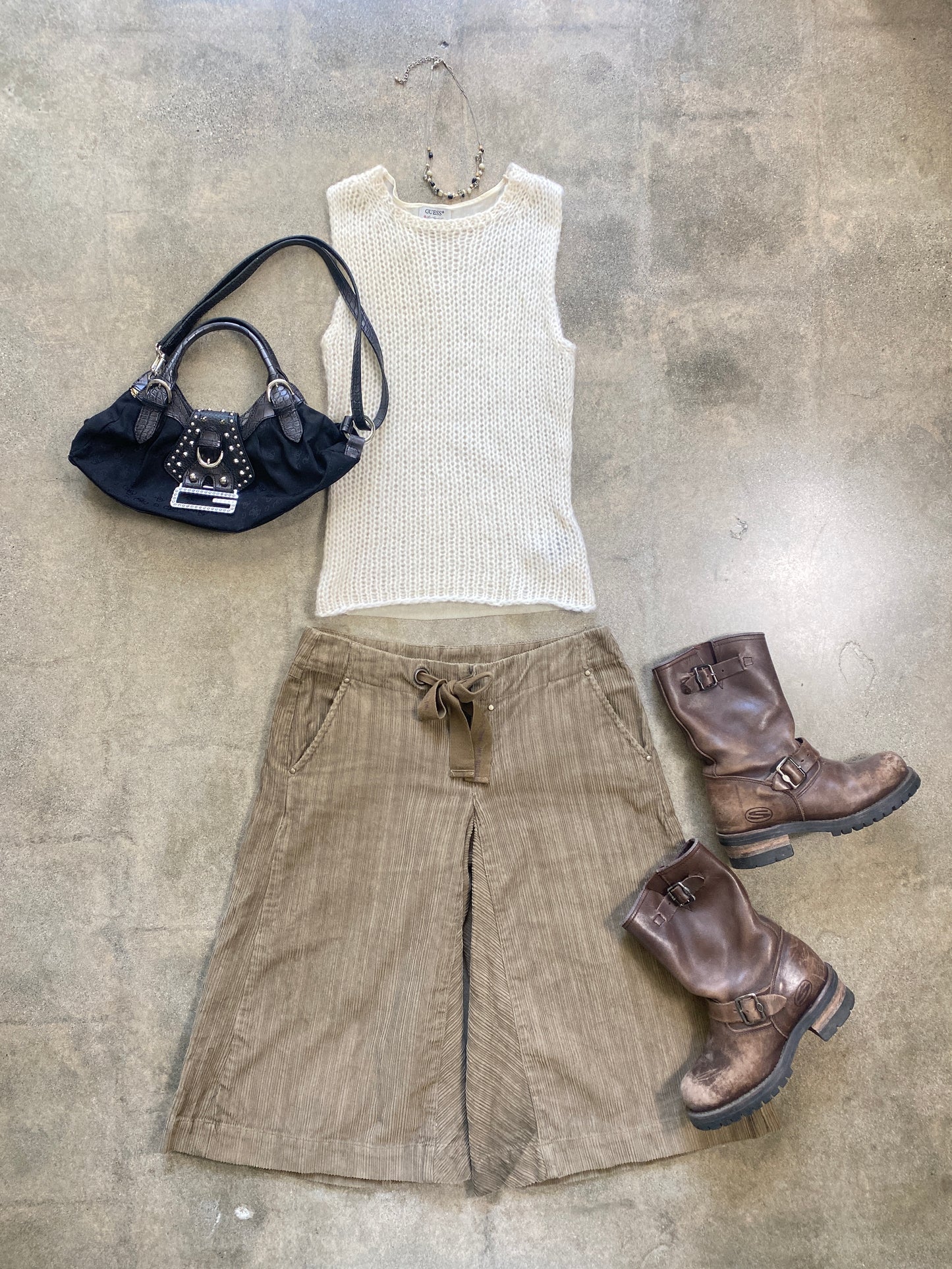 00’s Guess Cream Knit Tank Top
