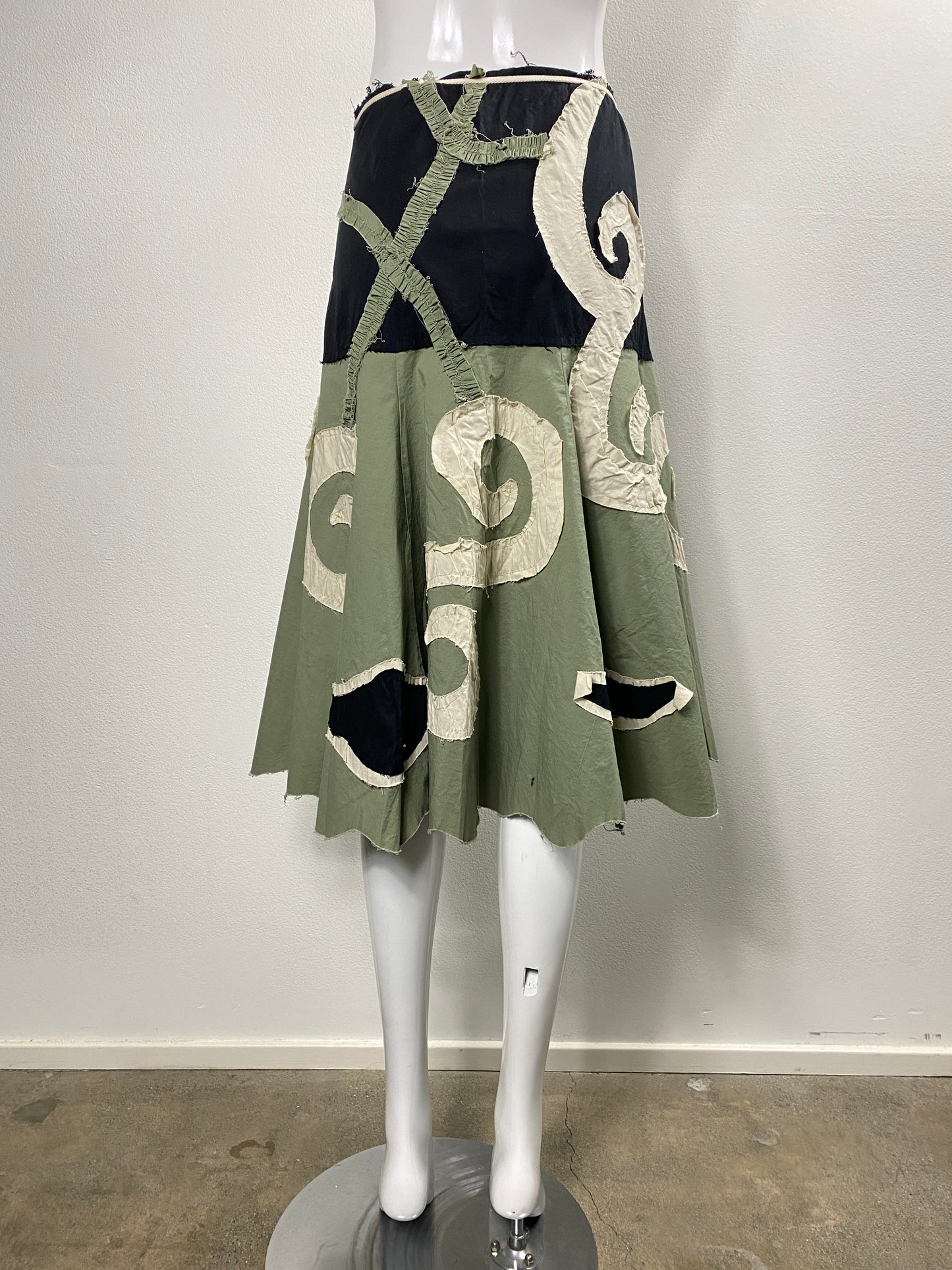 Abstract Midi Skirt