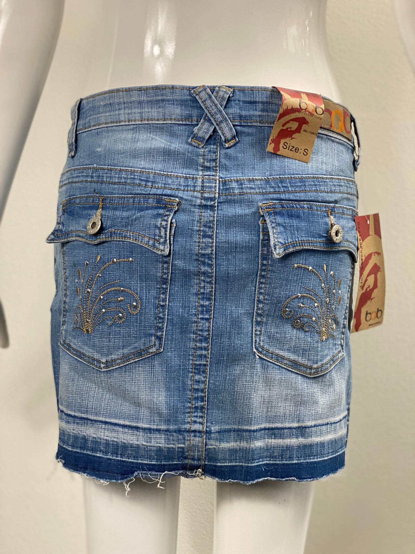 Deadstock Denim Mini Skirt