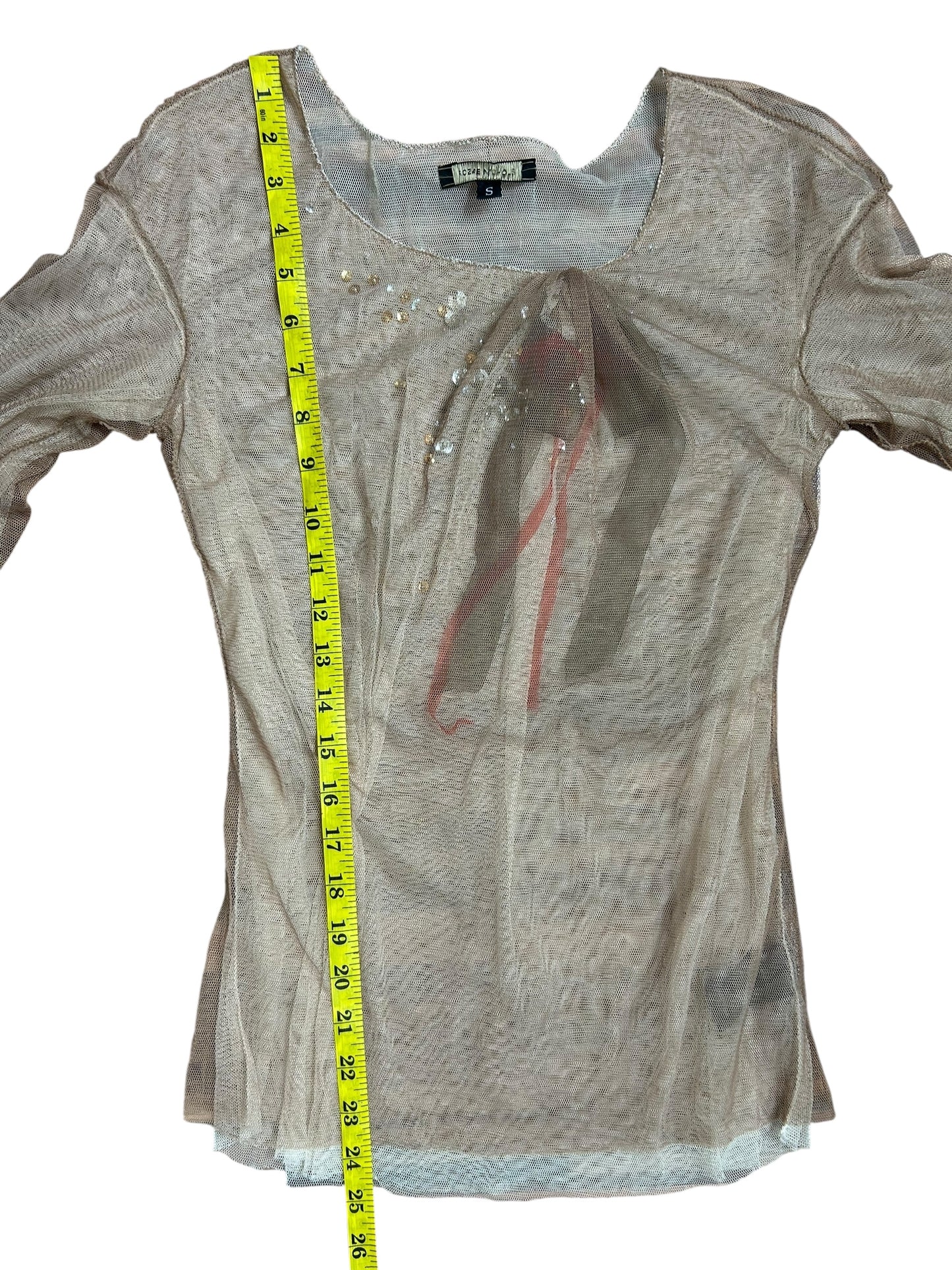 Nude Mesh Layered Long Sleeve