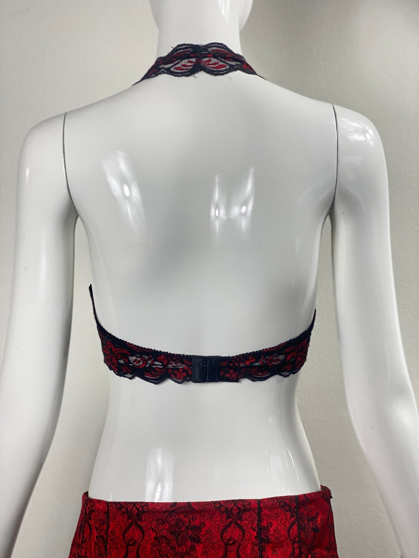 Vampy Red Halter Bralette