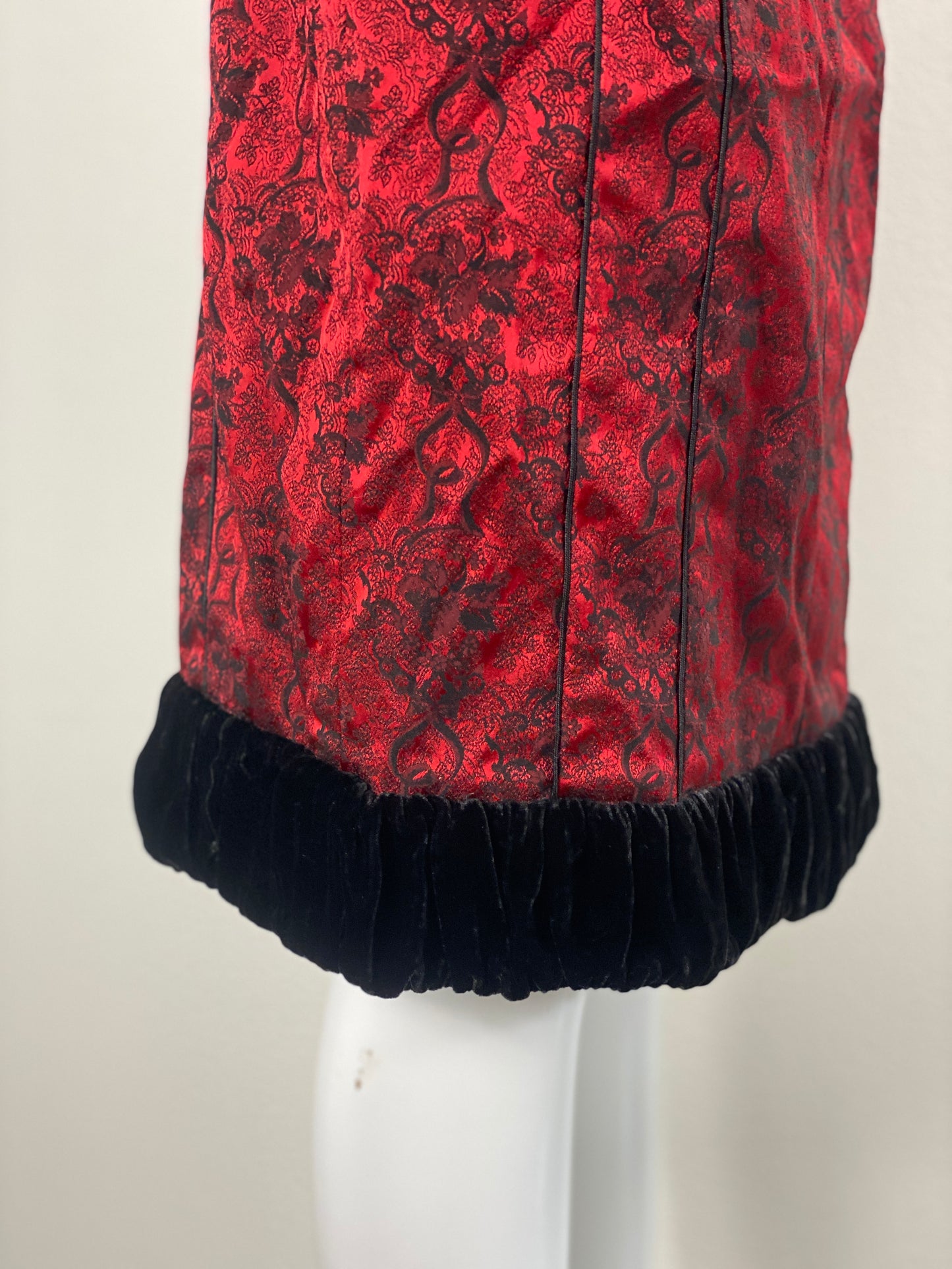 Gothic Red Midi Skirt