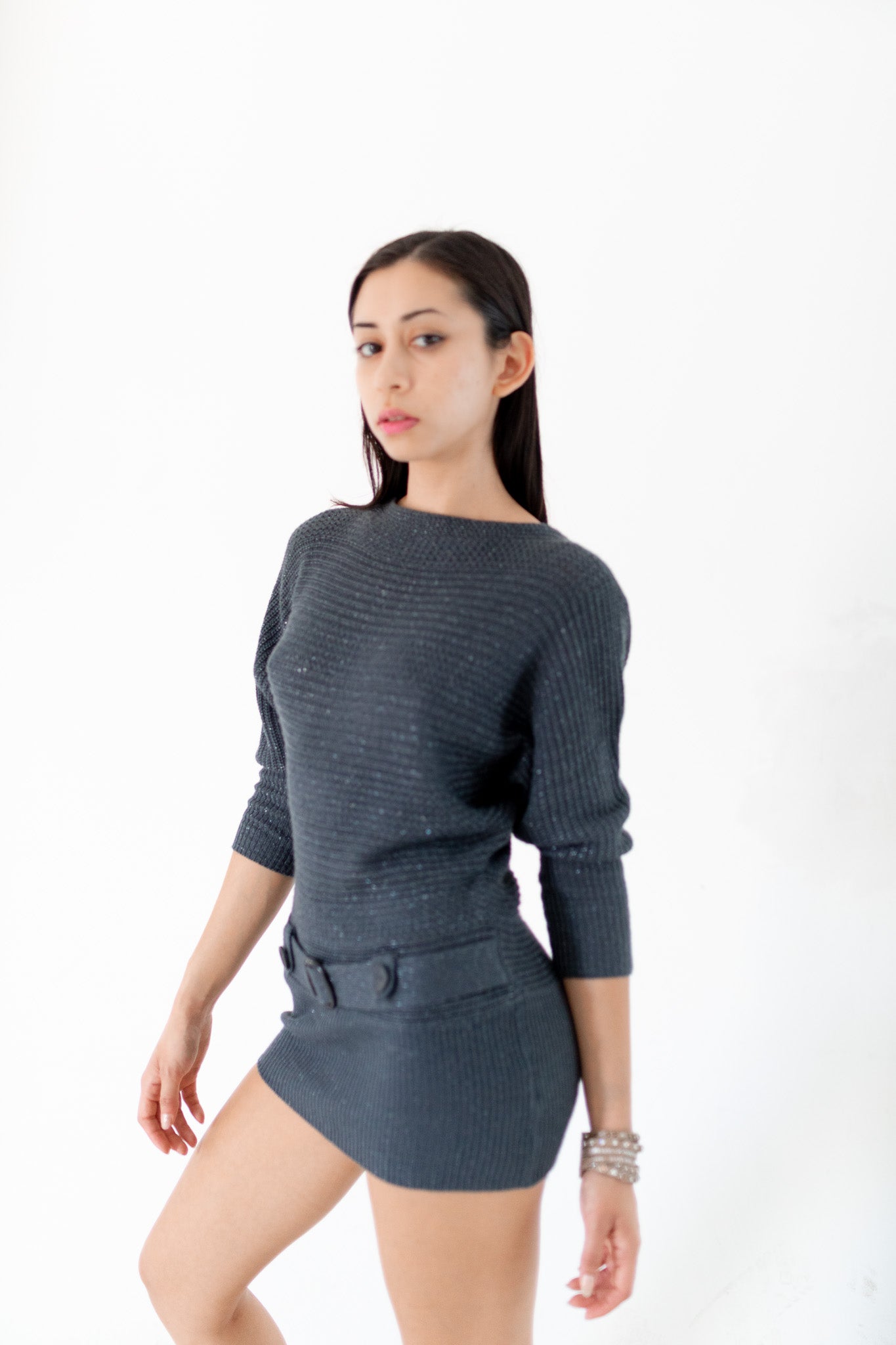 Gray Knit Dress