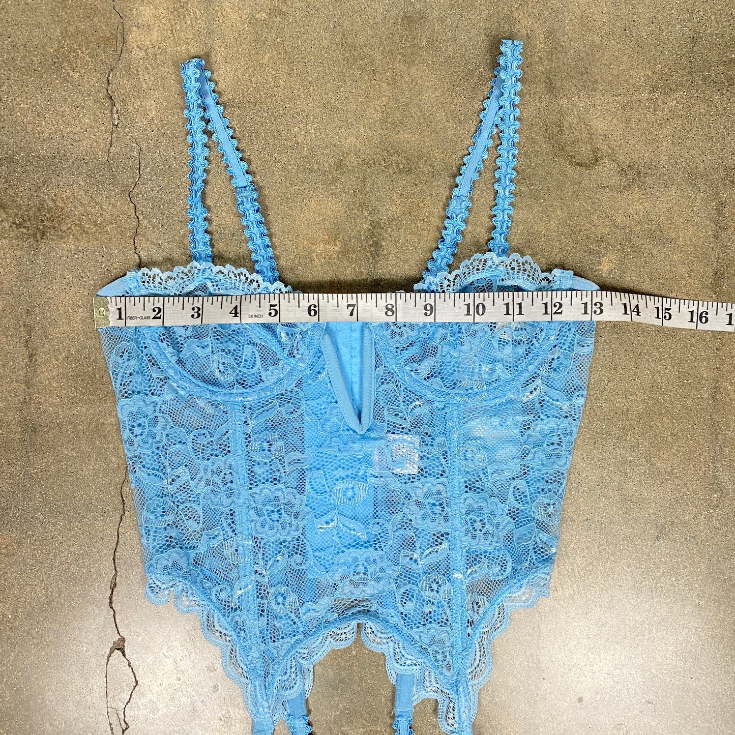 Soft Blue Lace Corset