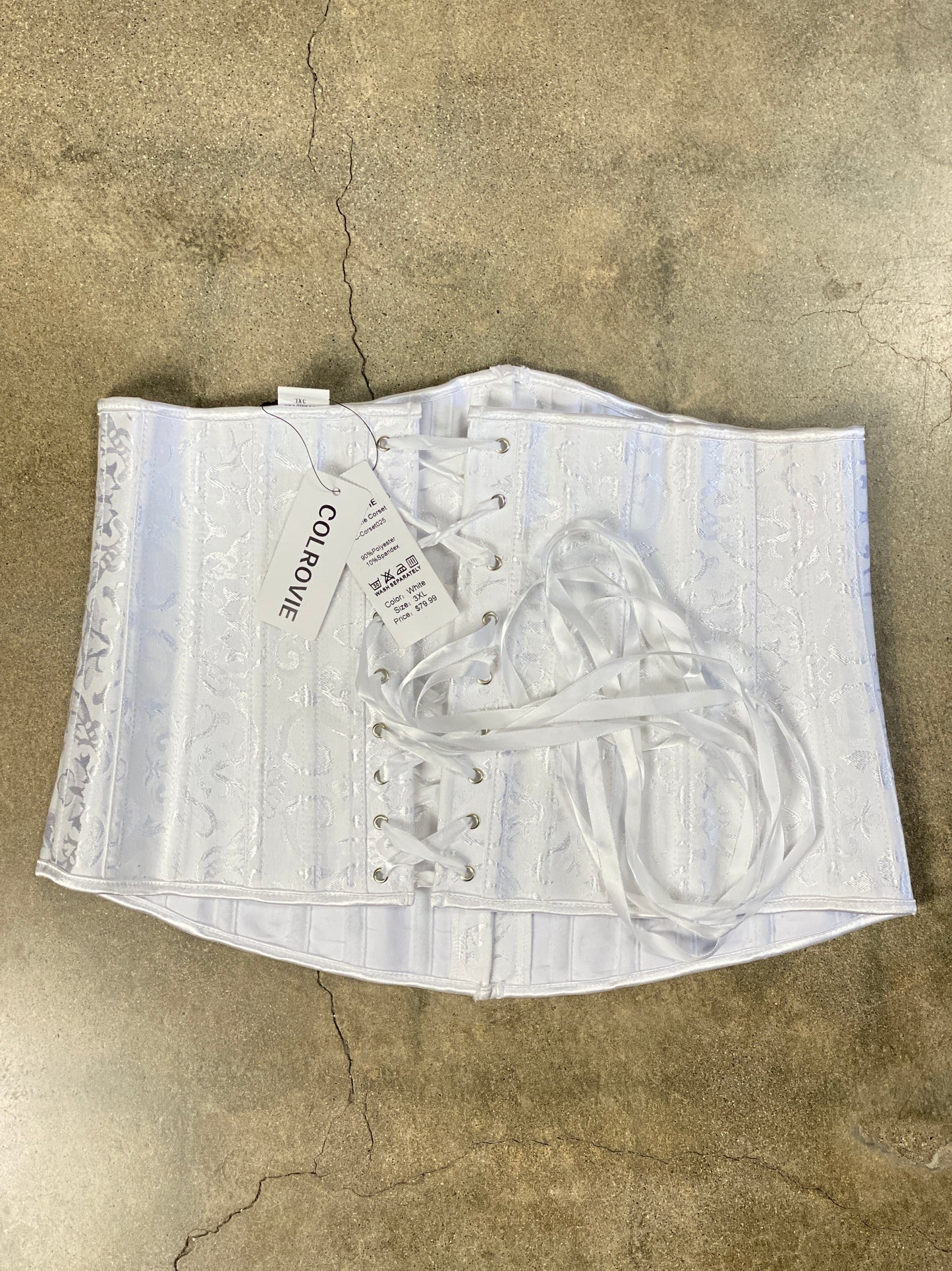Deadstock White Corset 3XL