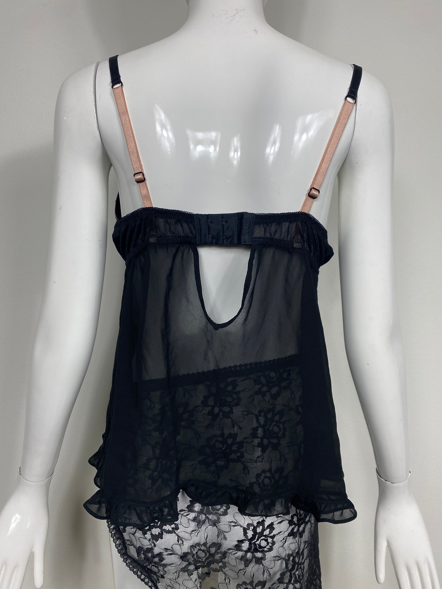 Black Nude Lace Teddy