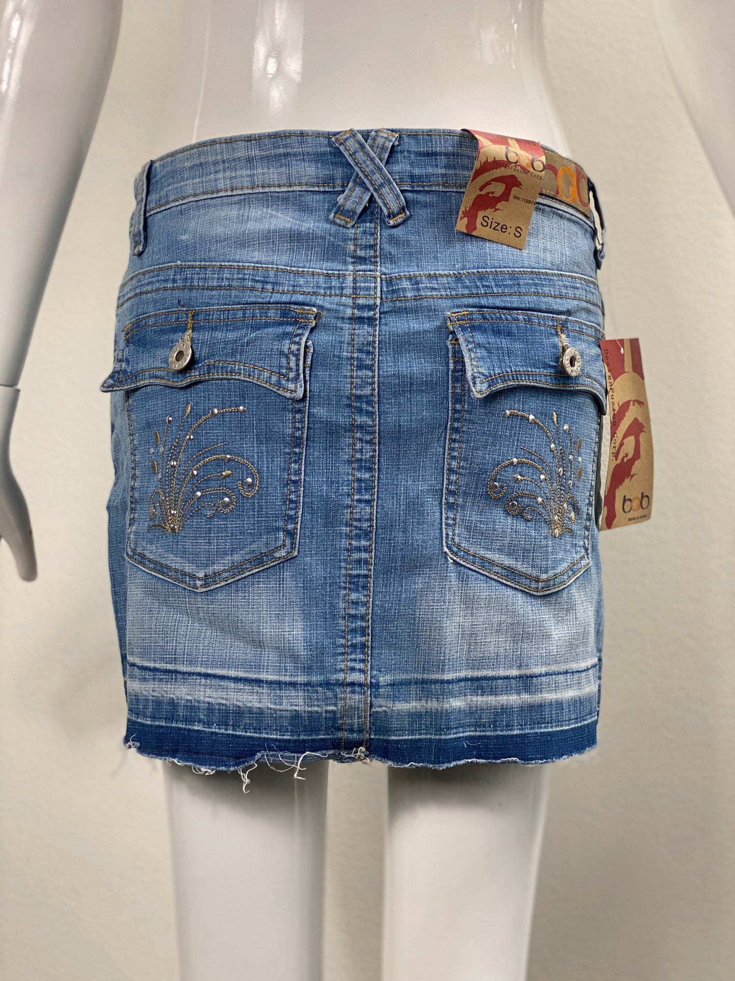 Deadstock Denim Mini Skirt