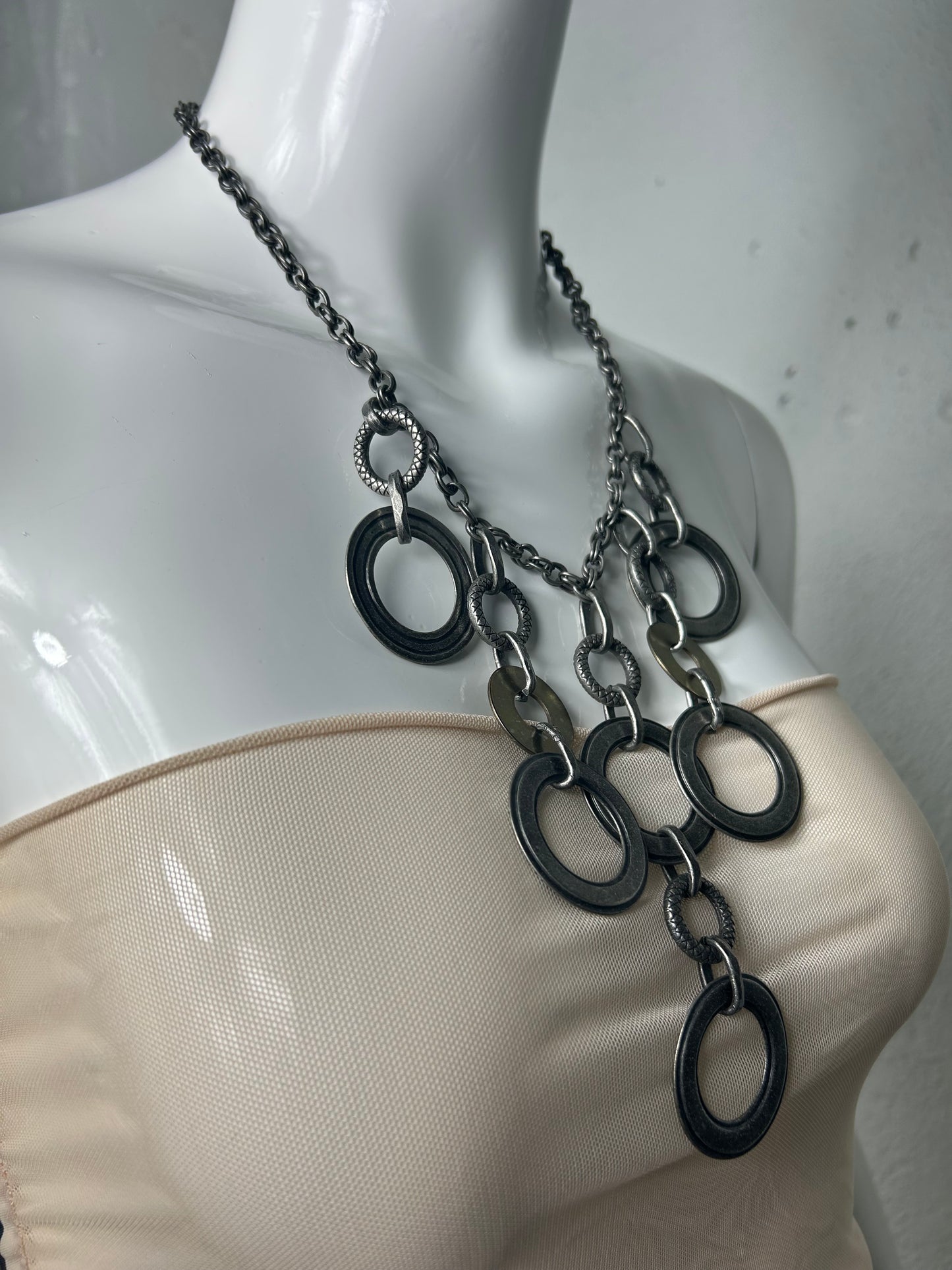 O-Ring Metal Waterfall Necklace