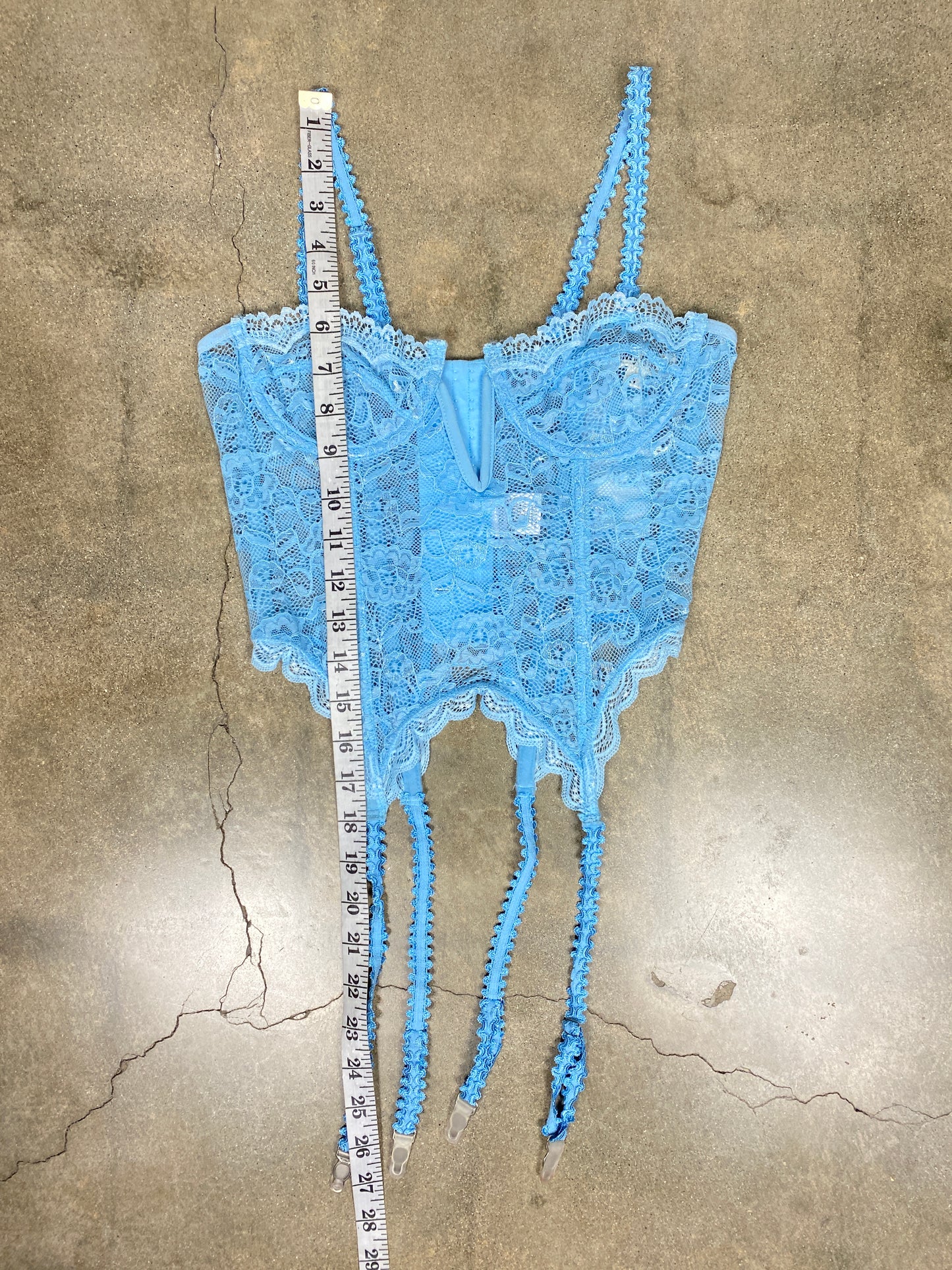 Soft Blue Lace Corset