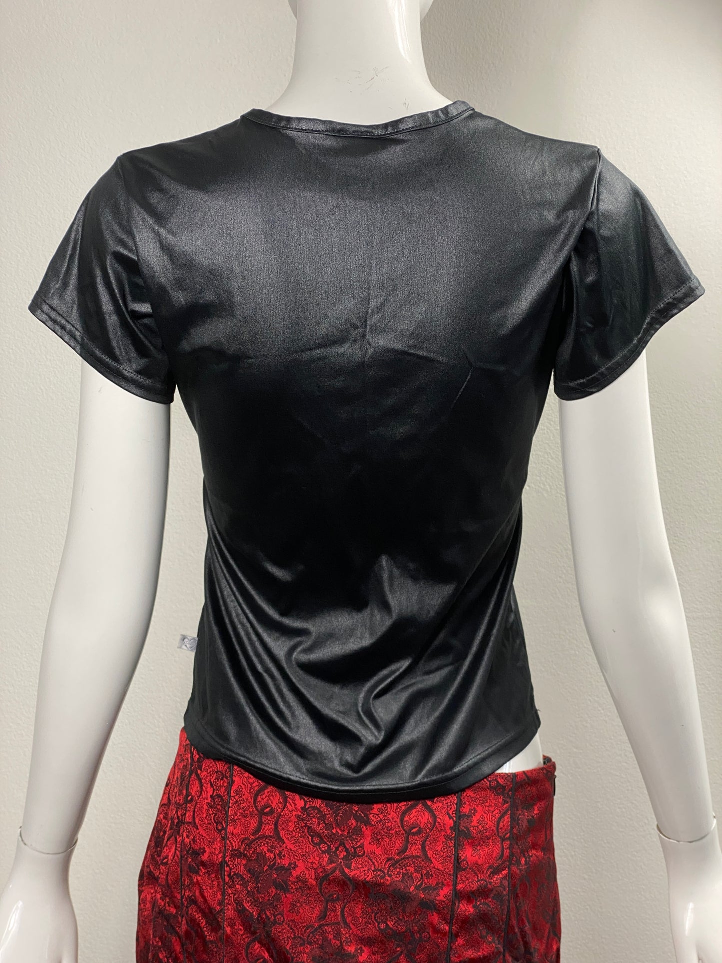 Xoxo Black Liquid Baby Tee