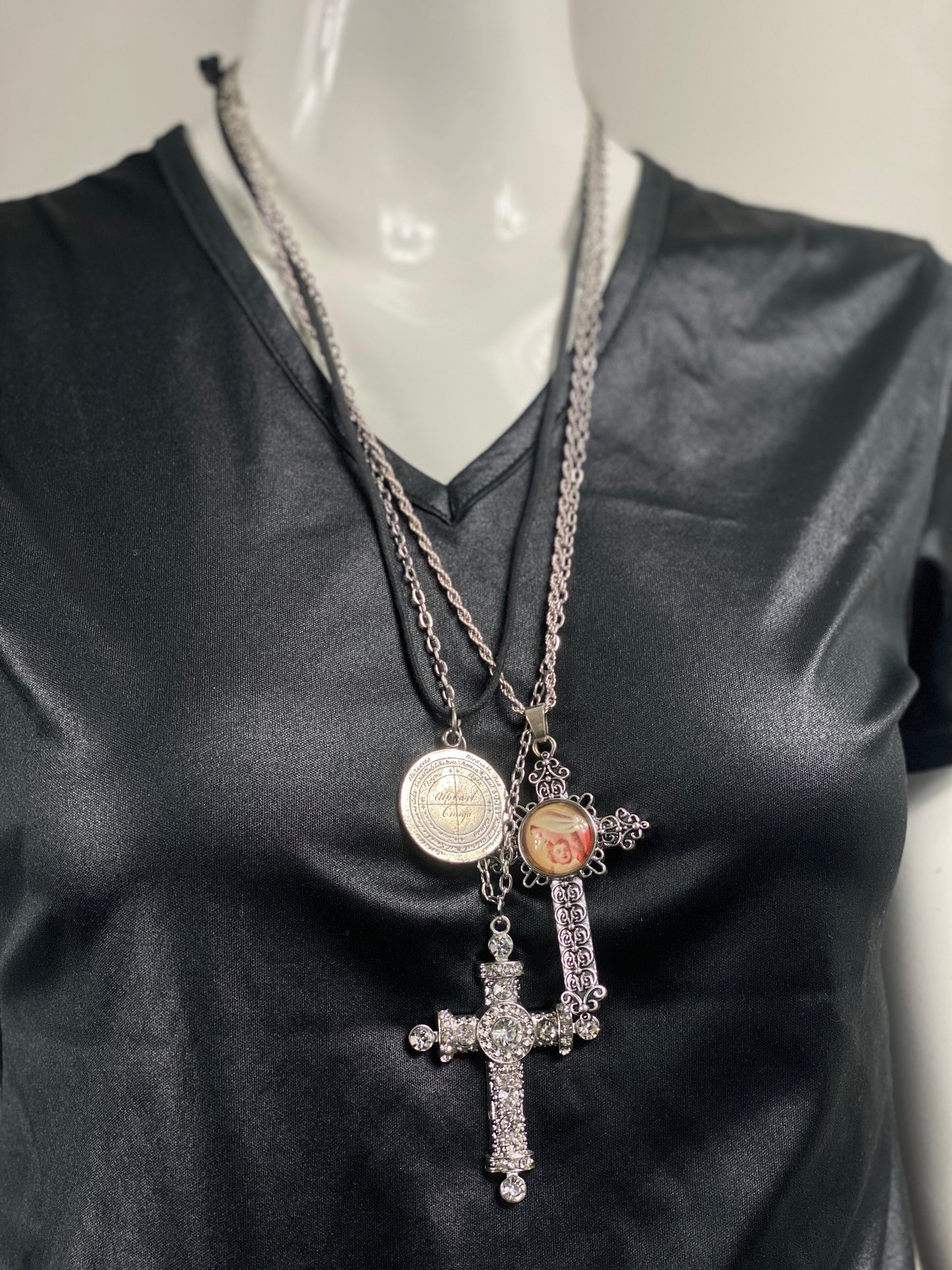 Virgin Mary Cross Pendant