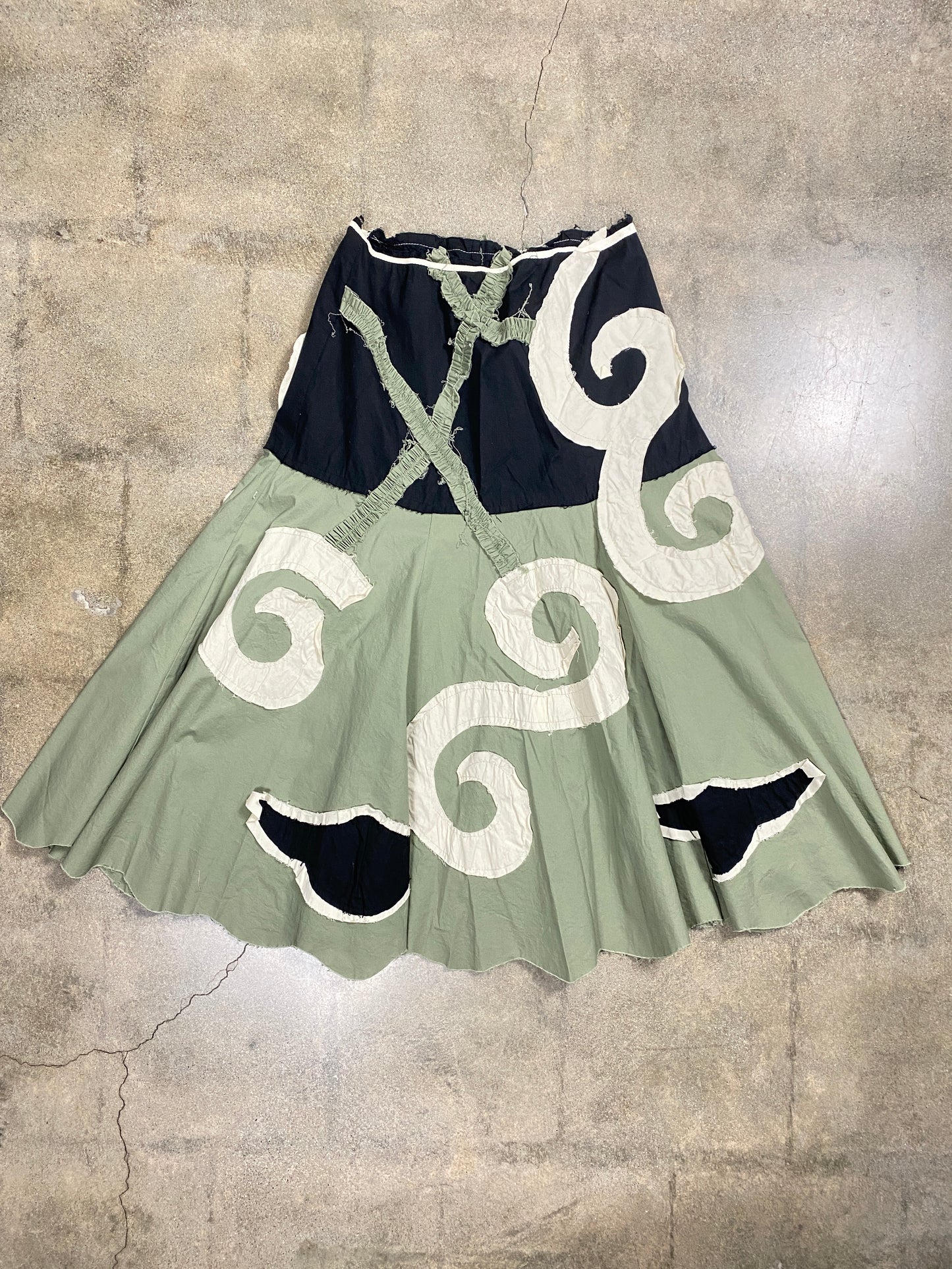 Abstract Midi Skirt