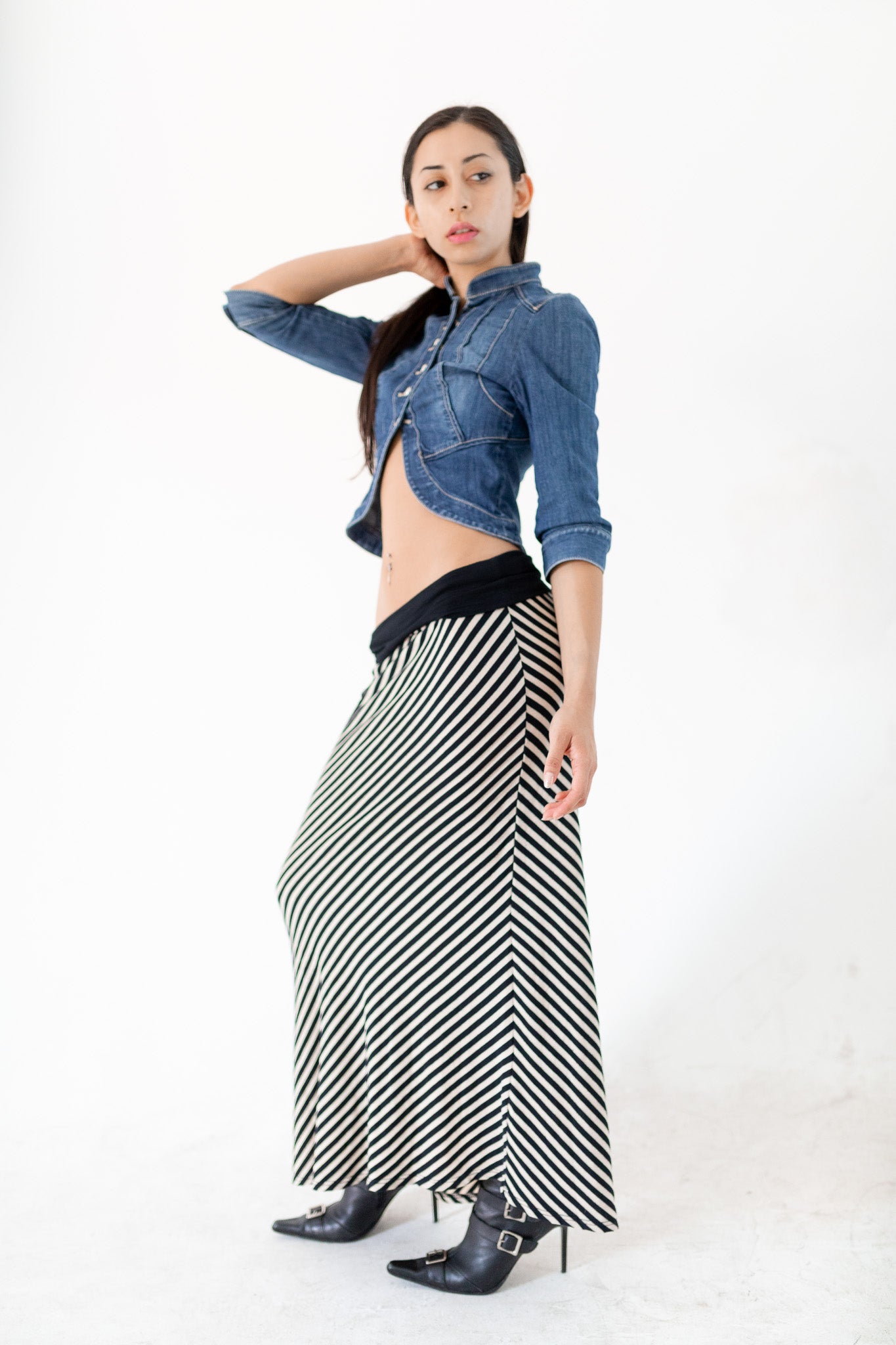 Stripe Maxi Skirt