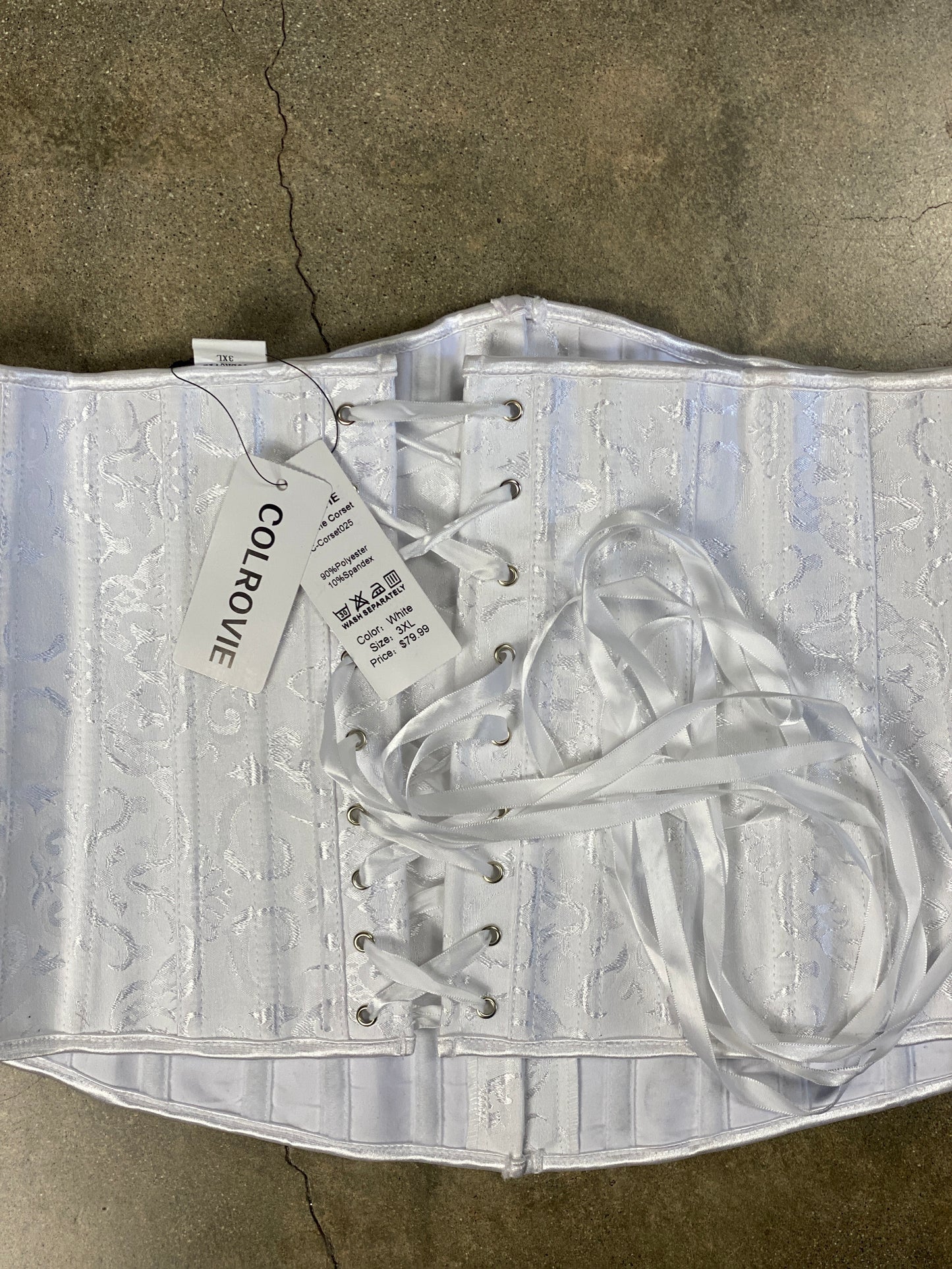 Deadstock White Corset 3XL