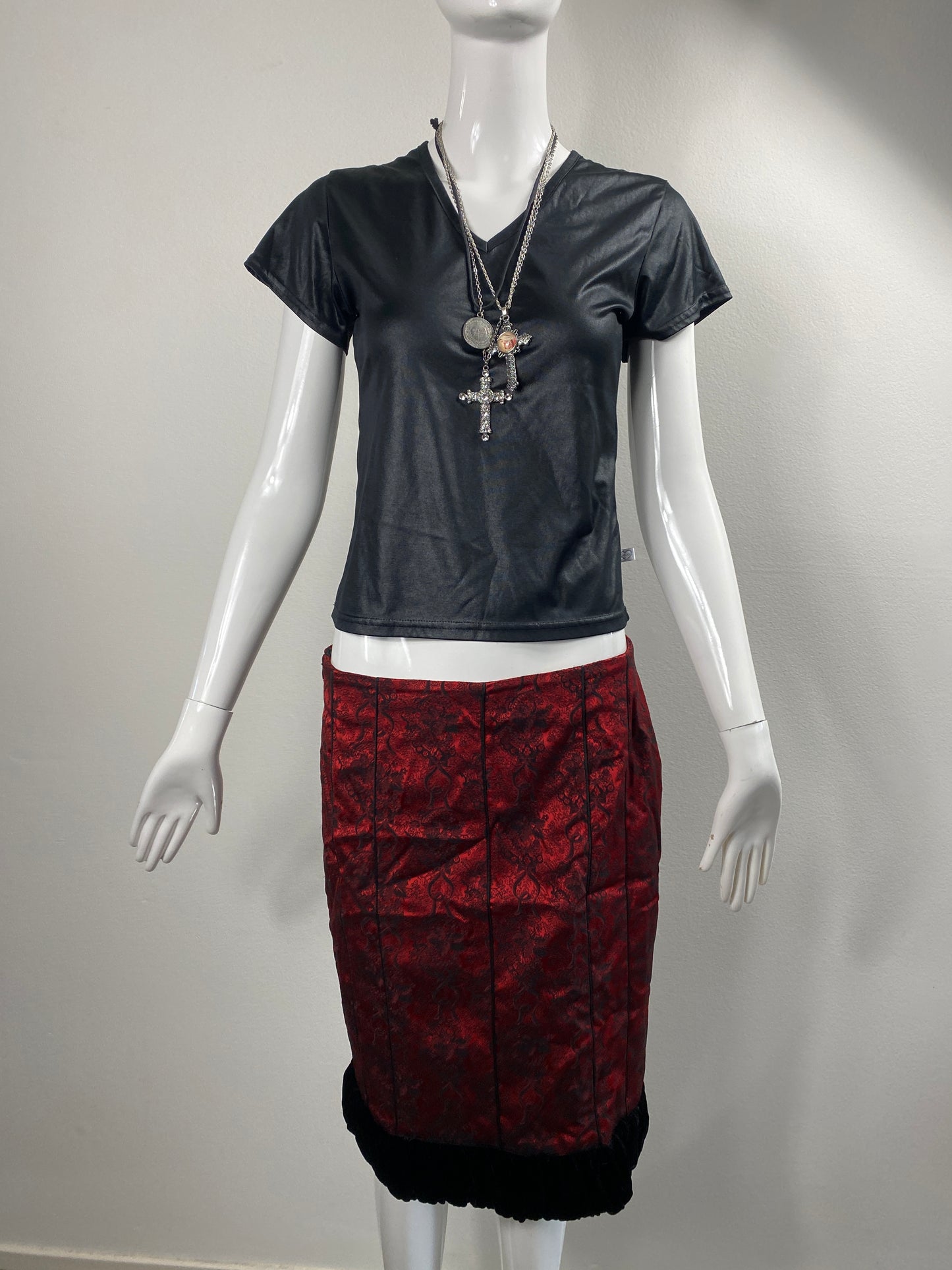 Xoxo Black Liquid Baby Tee