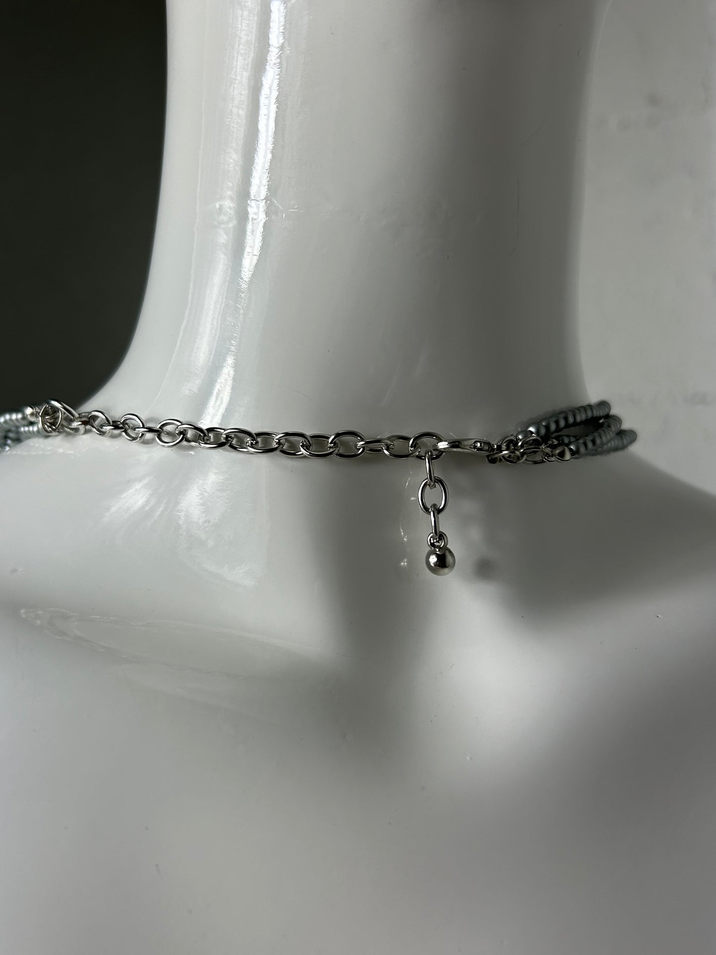 Iridescent Ceramic Beads Necklace