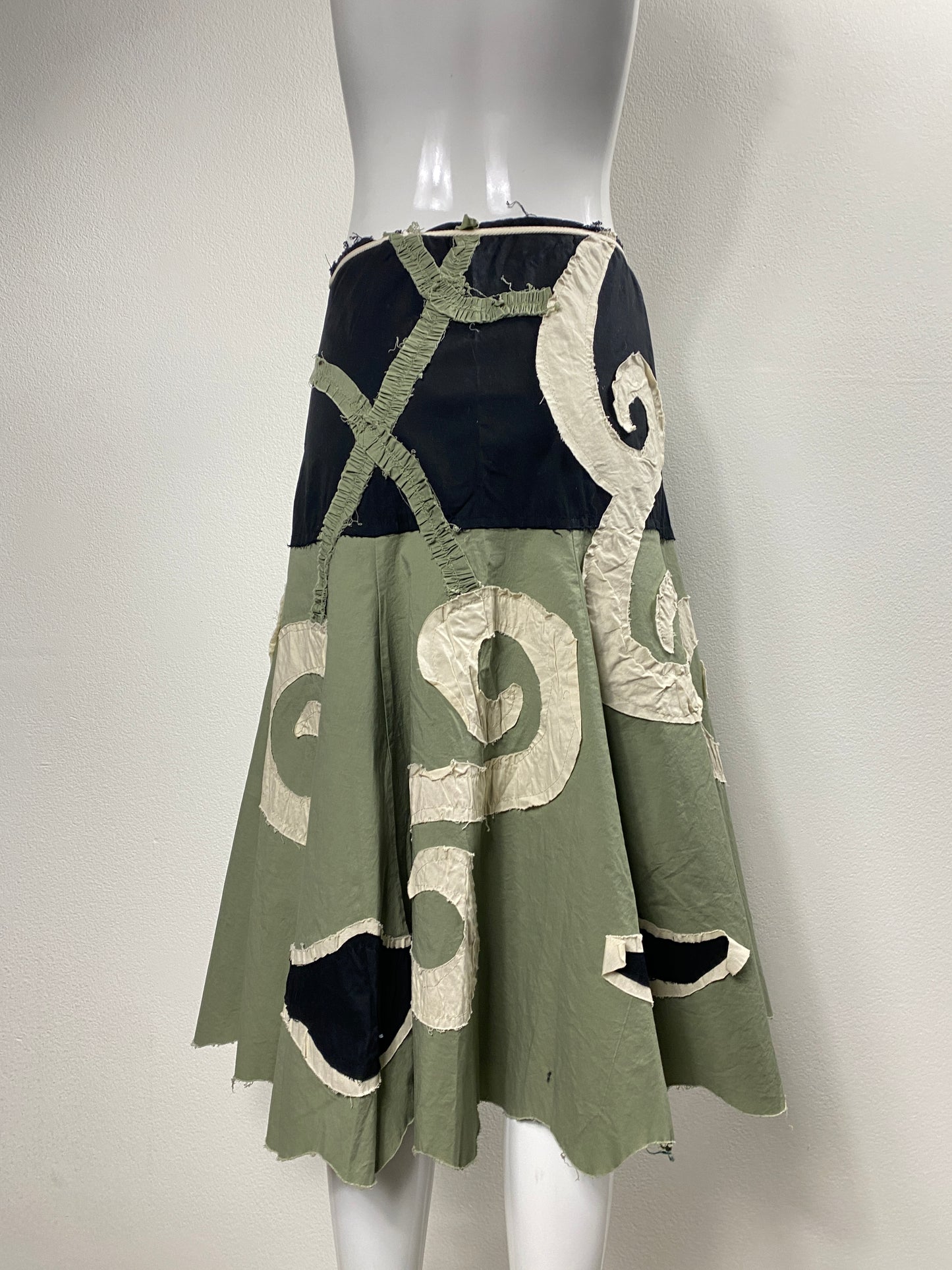Abstract Midi Skirt