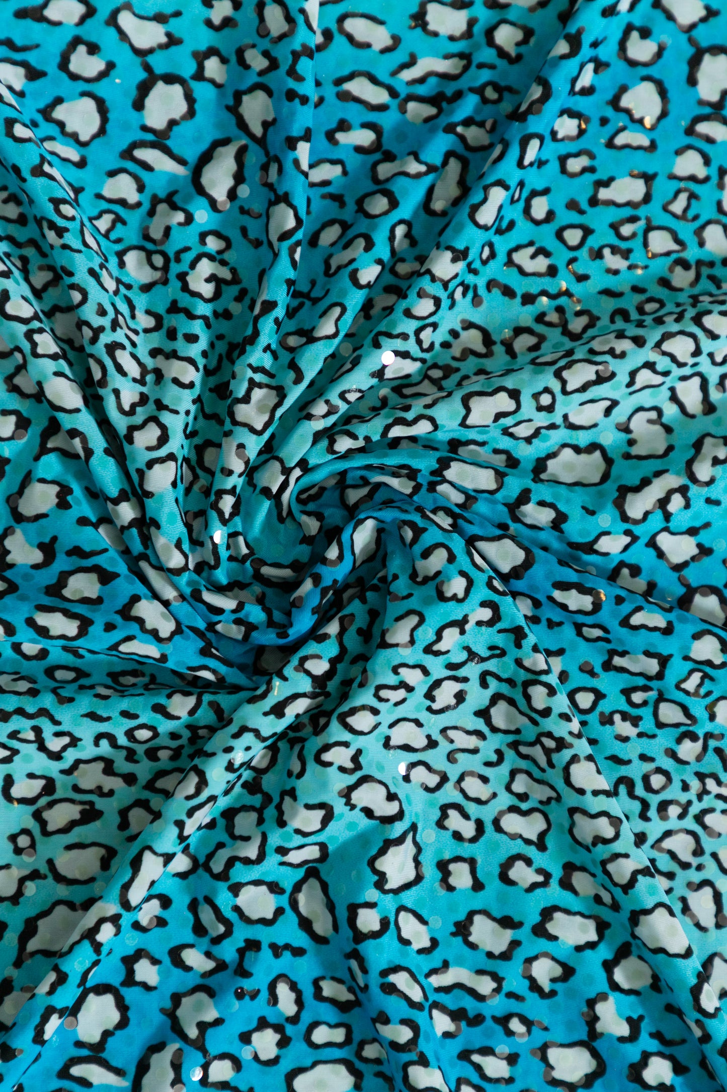Arctic Cheetah – Blue Gradient Sparkle Print (90s/00s Deadstock)