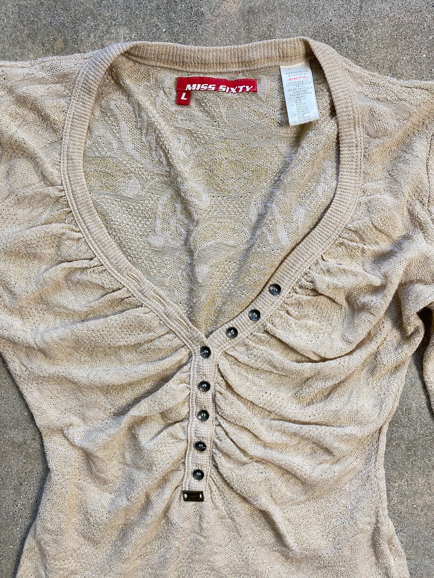 00's Miss Sixty Knit Long Sleeve Top