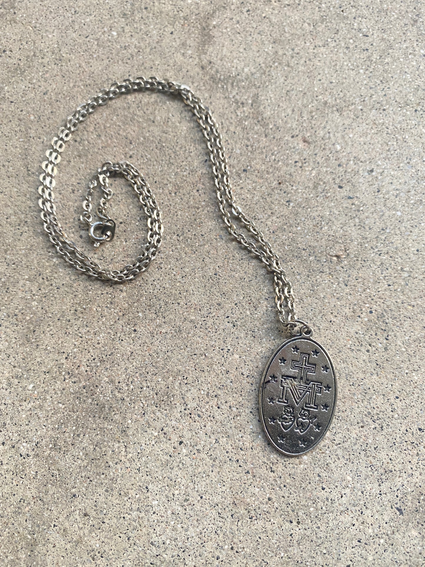 Virgin Mary Miraculous Medal Necklace