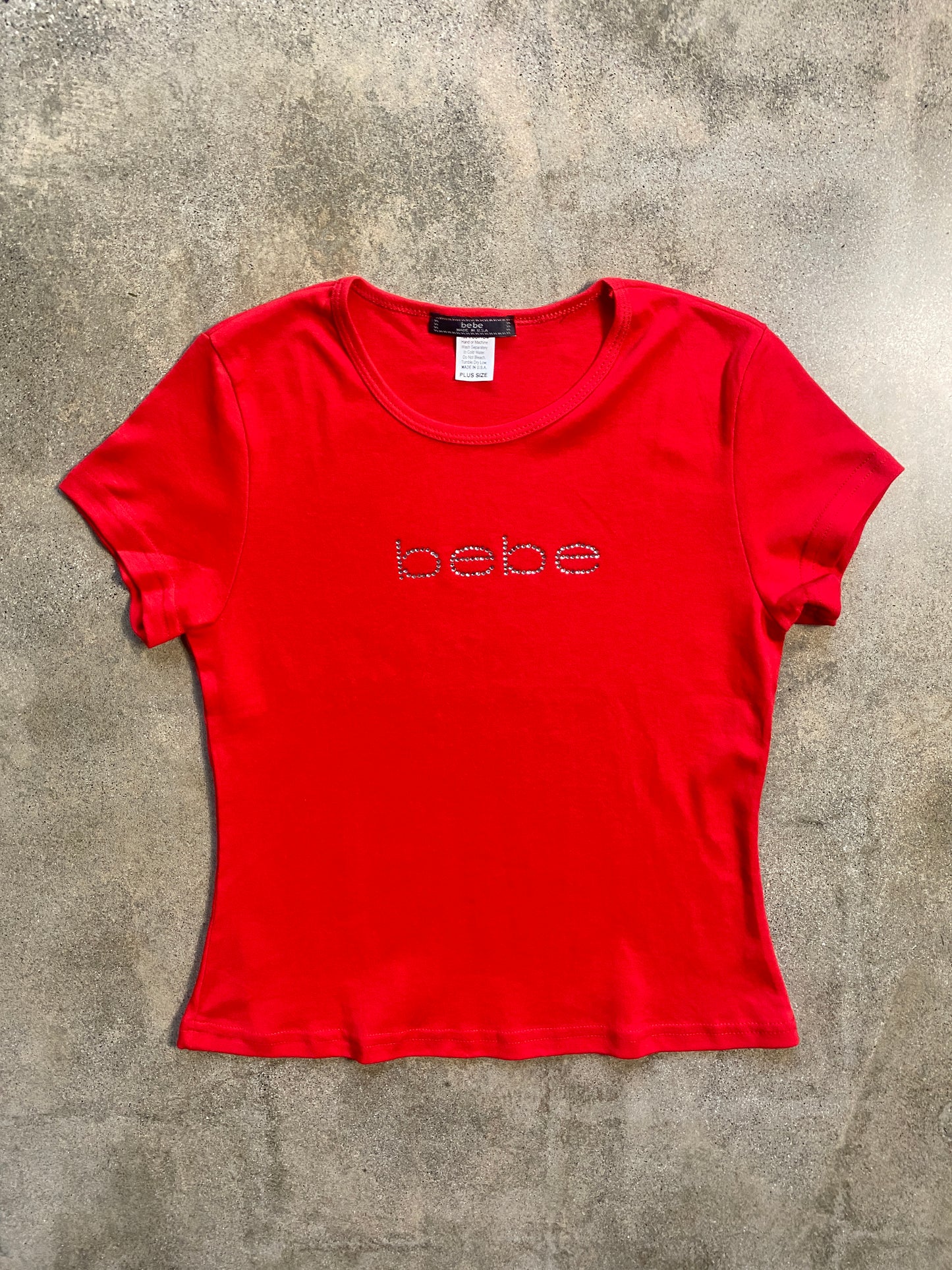 00's Red Bebe Baby Tee