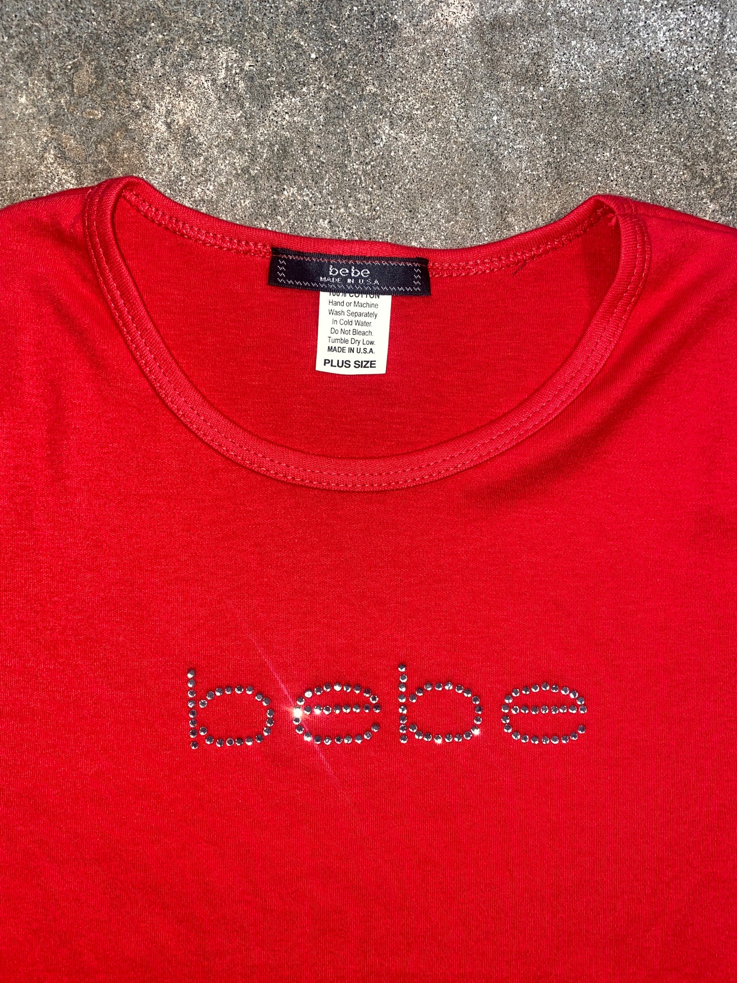 00's Red Bebe Baby Tee