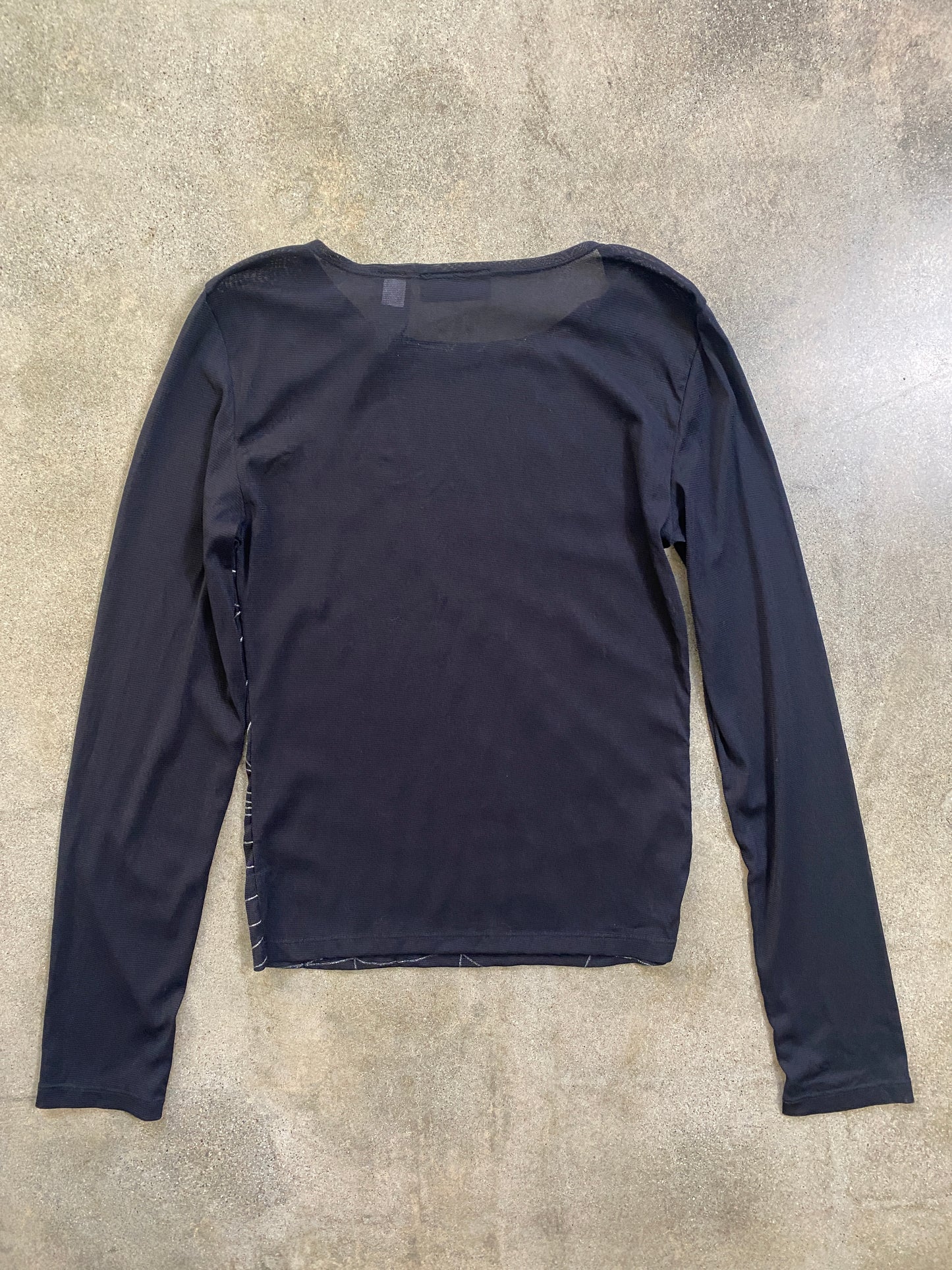 00's DKNY Mesh Spider Web Rhinestone Top