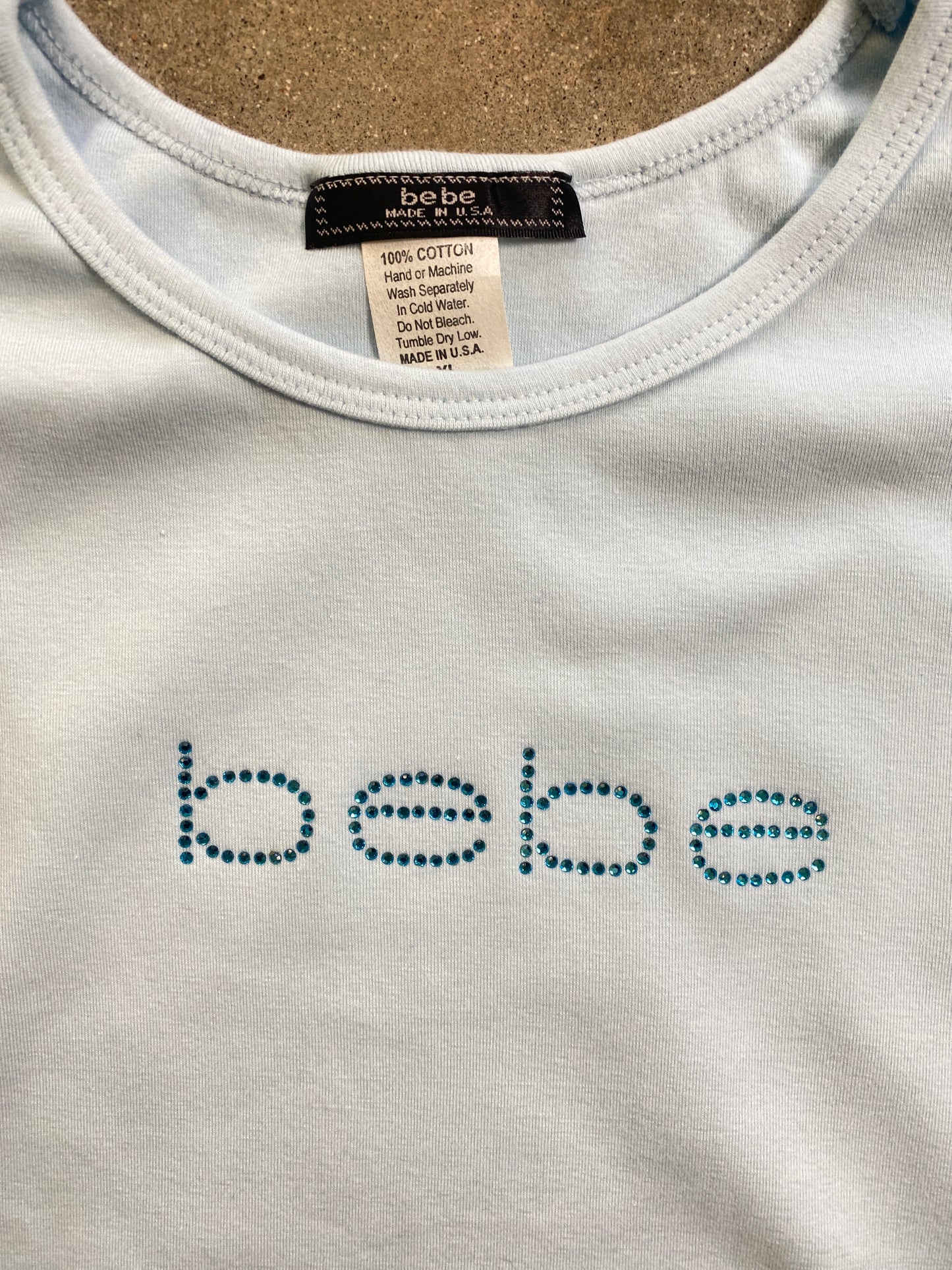 00's Light Blue Bebe Baby Tee