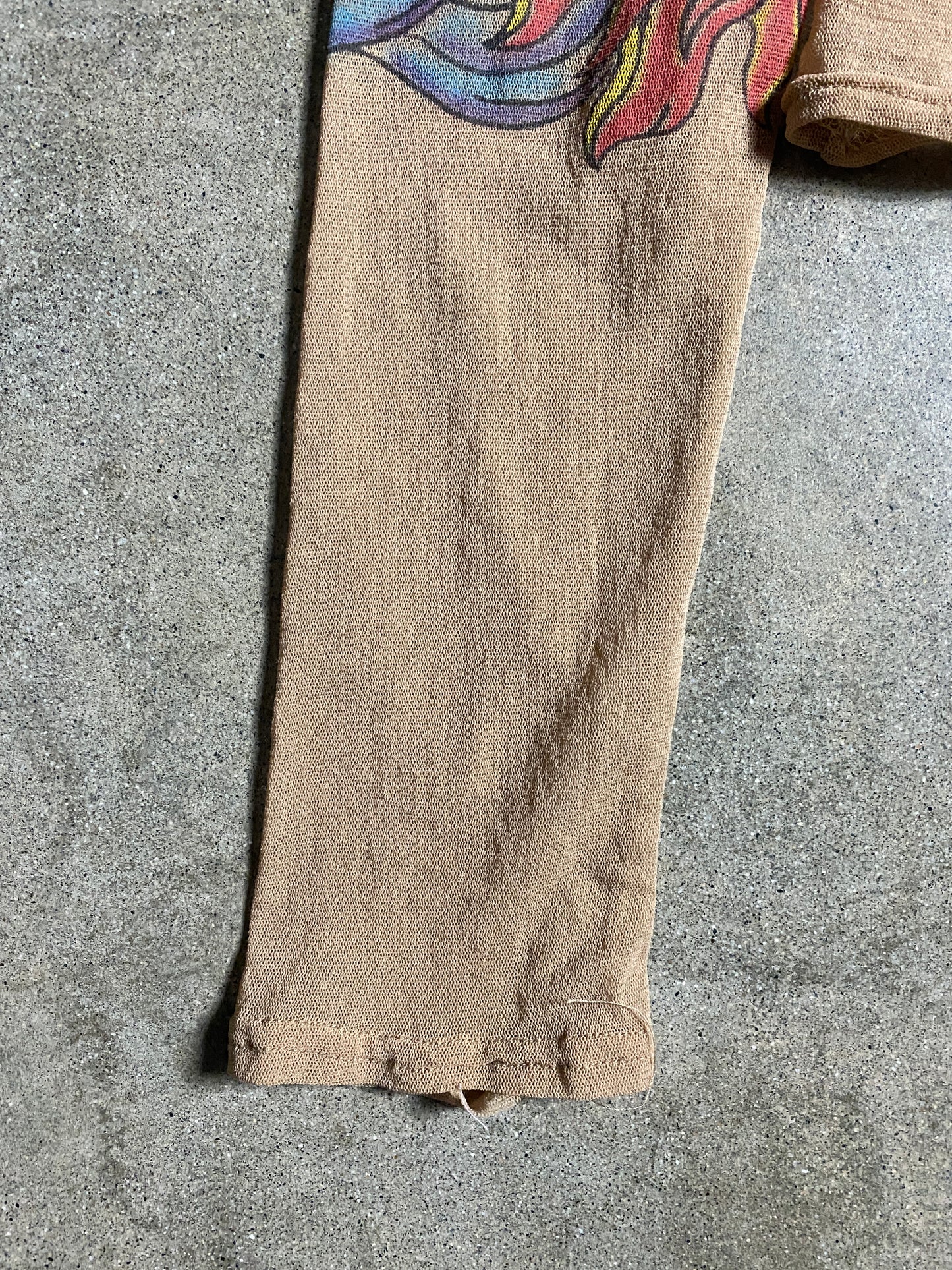 90's Slave Mesh Dragon Print top