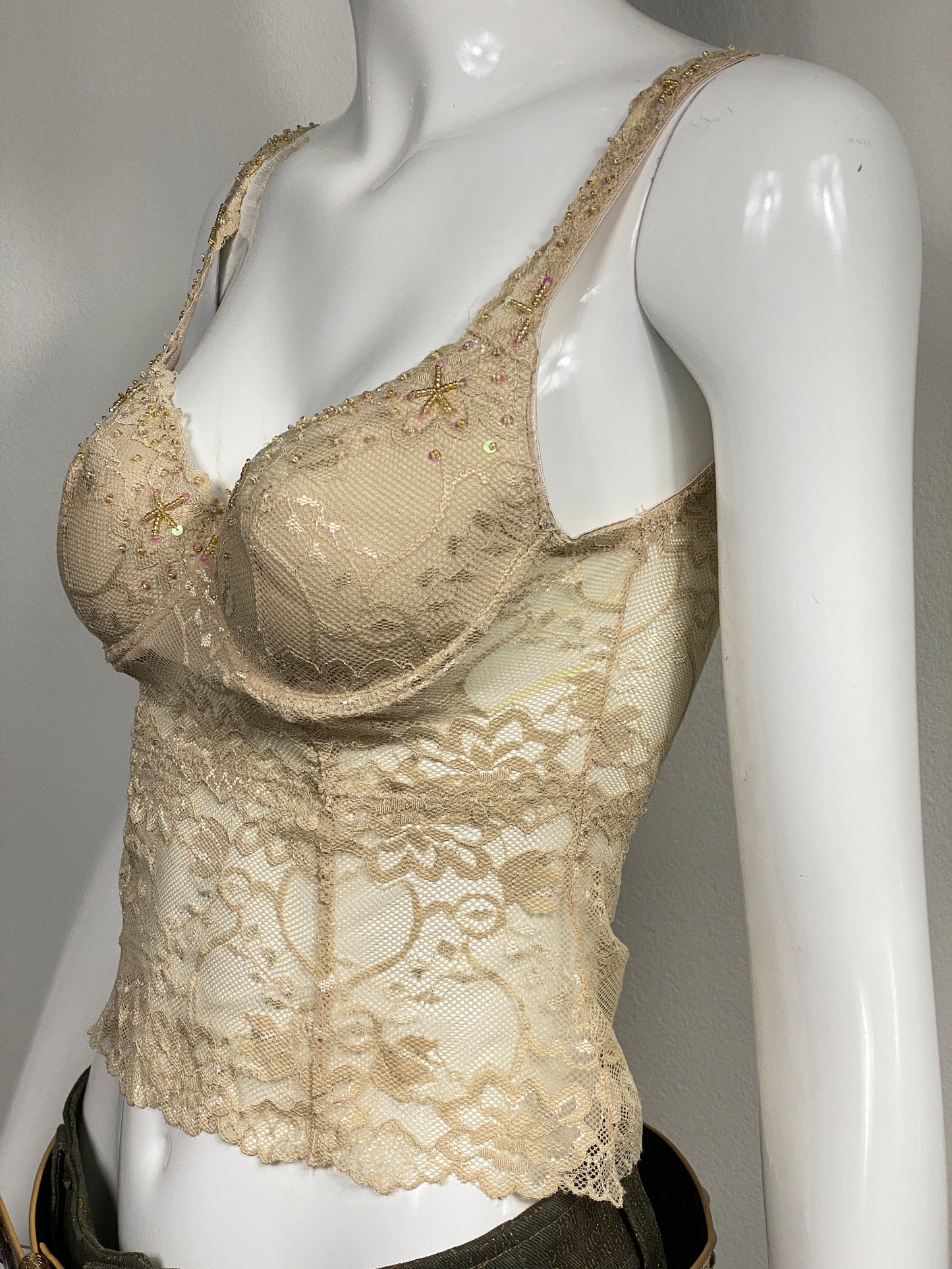 Deadstock Nude Lace Cami