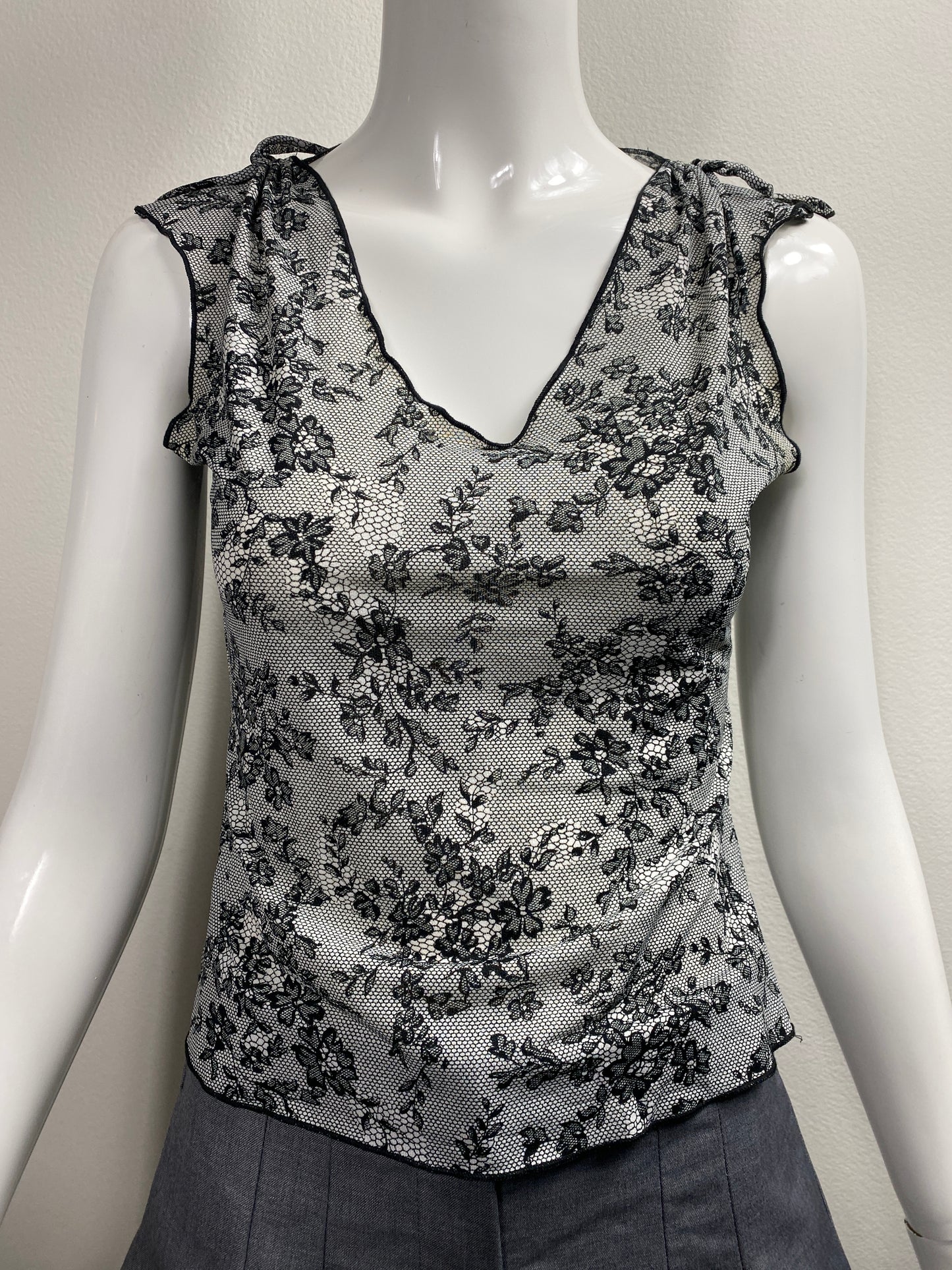 00's Forever 21 Black Lace Top