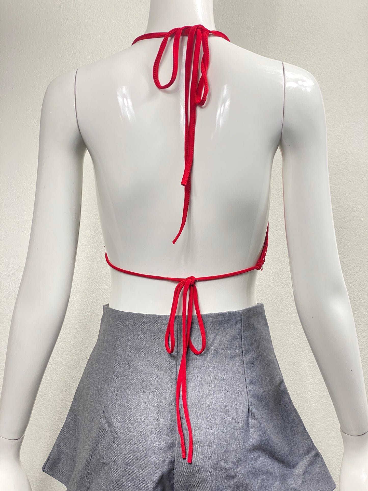 Red Bling Bikini Top