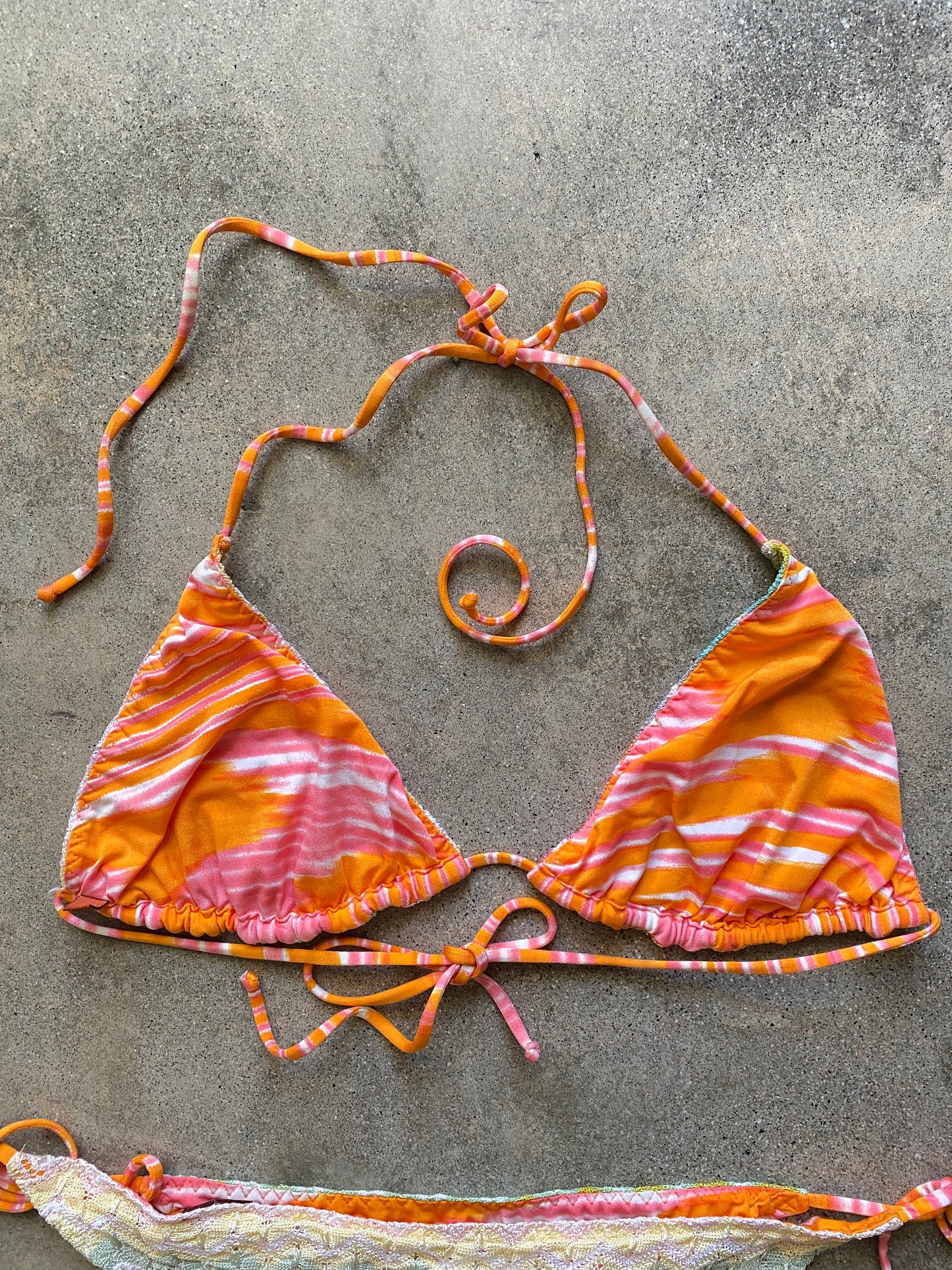 Vintage 00'S Missoni Zig Zag Knit Bikini