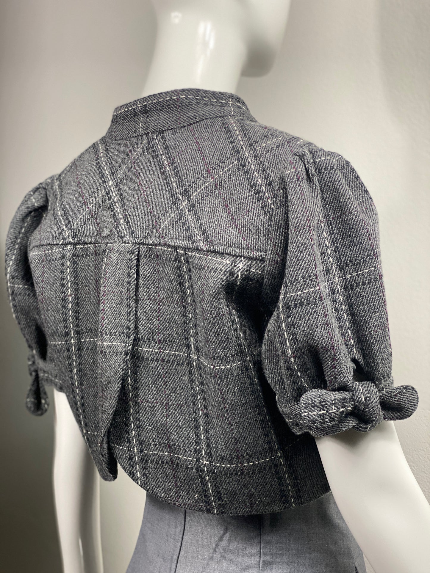 Plaid Tweed Bolero