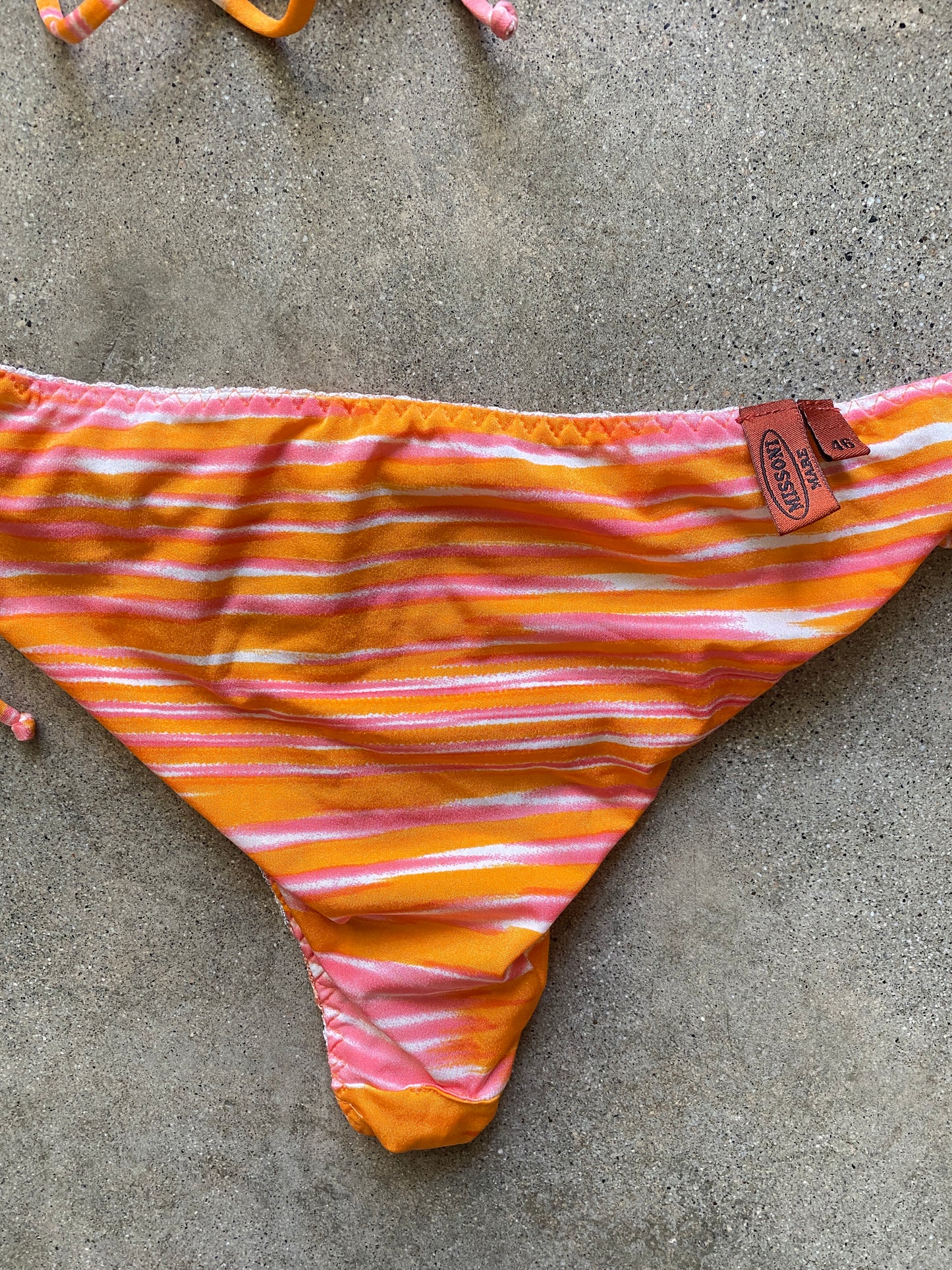 Vintage 00'S Missoni Zig Zag Knit Bikini
