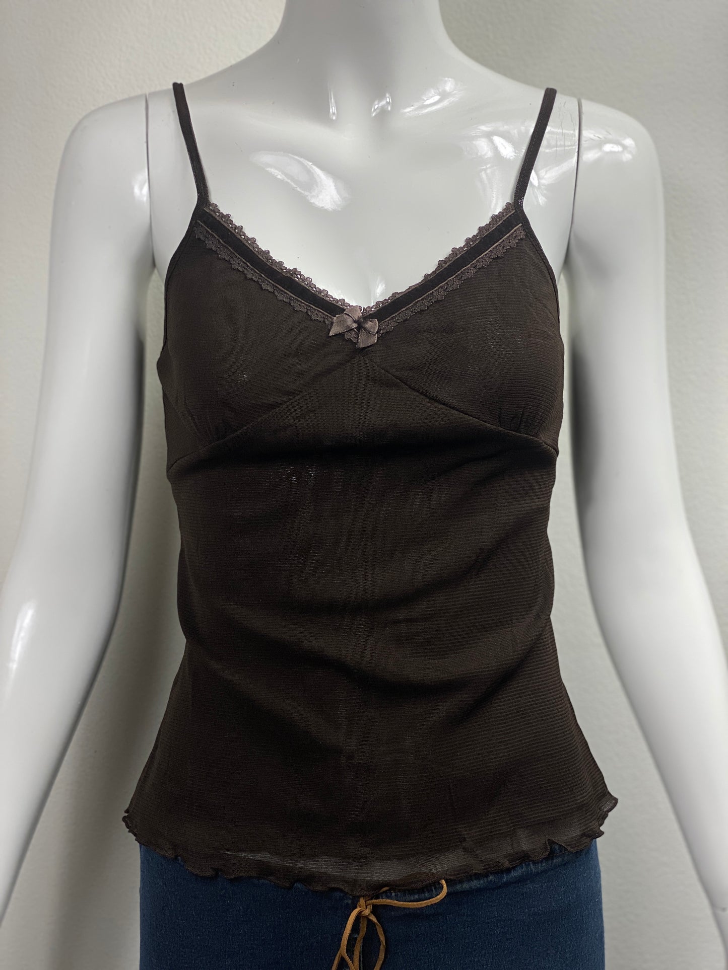 Chocolate Mesh Cami