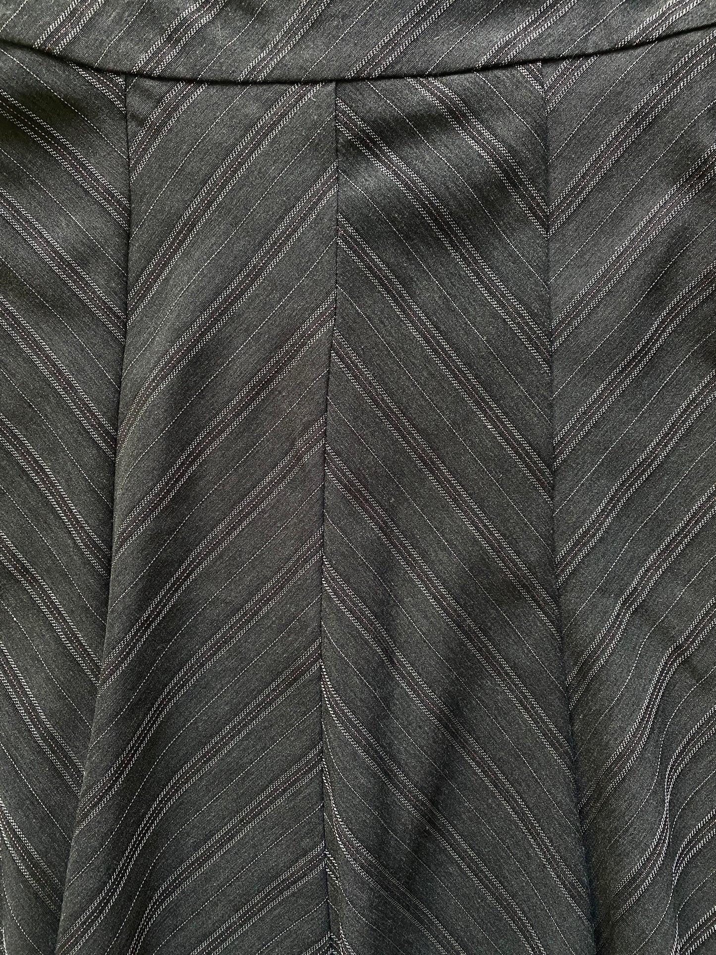 00's Pinstripe Midi Skirt