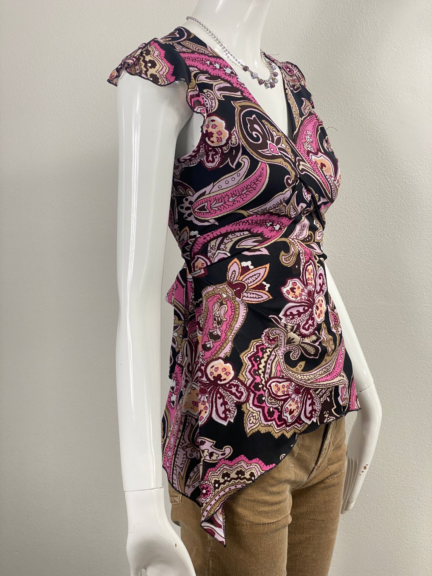 Mesh Paisley Floral Top