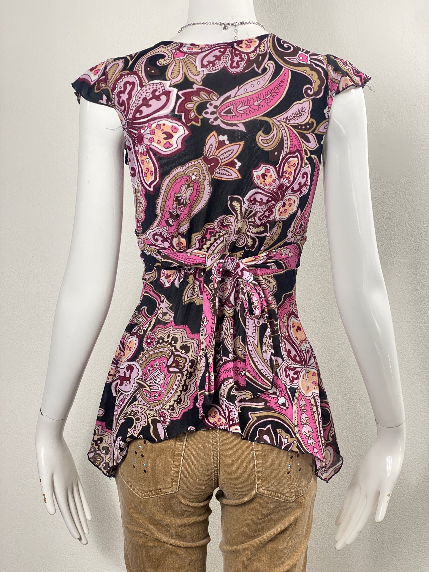 Mesh Paisley Floral Top