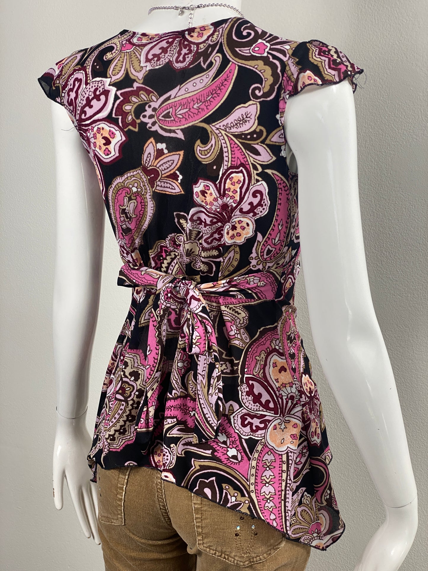 Mesh Paisley Floral Top