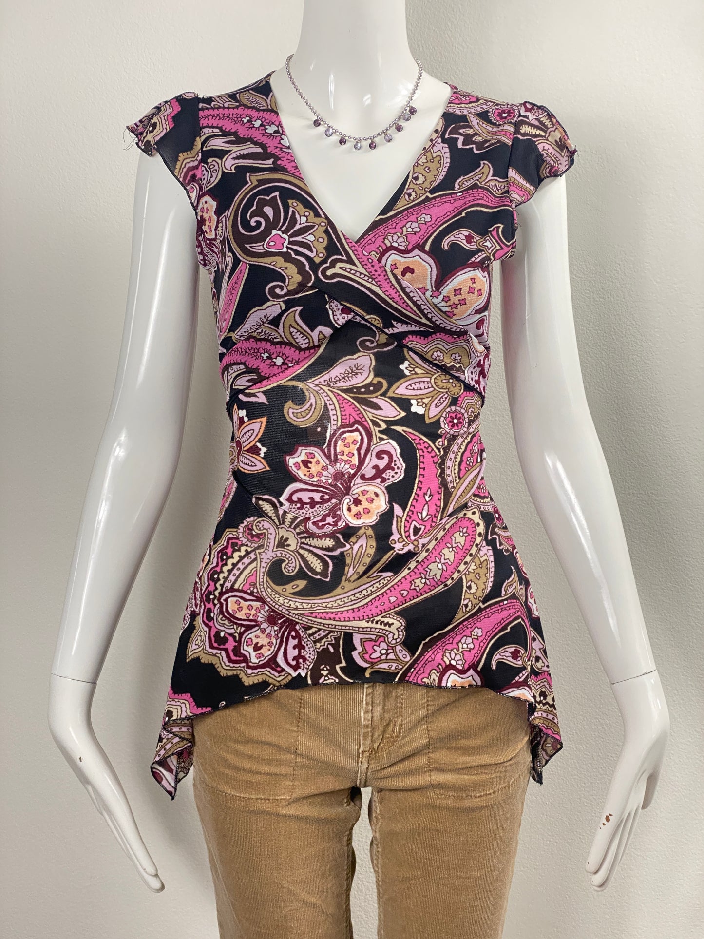 Mesh Paisley Floral Top