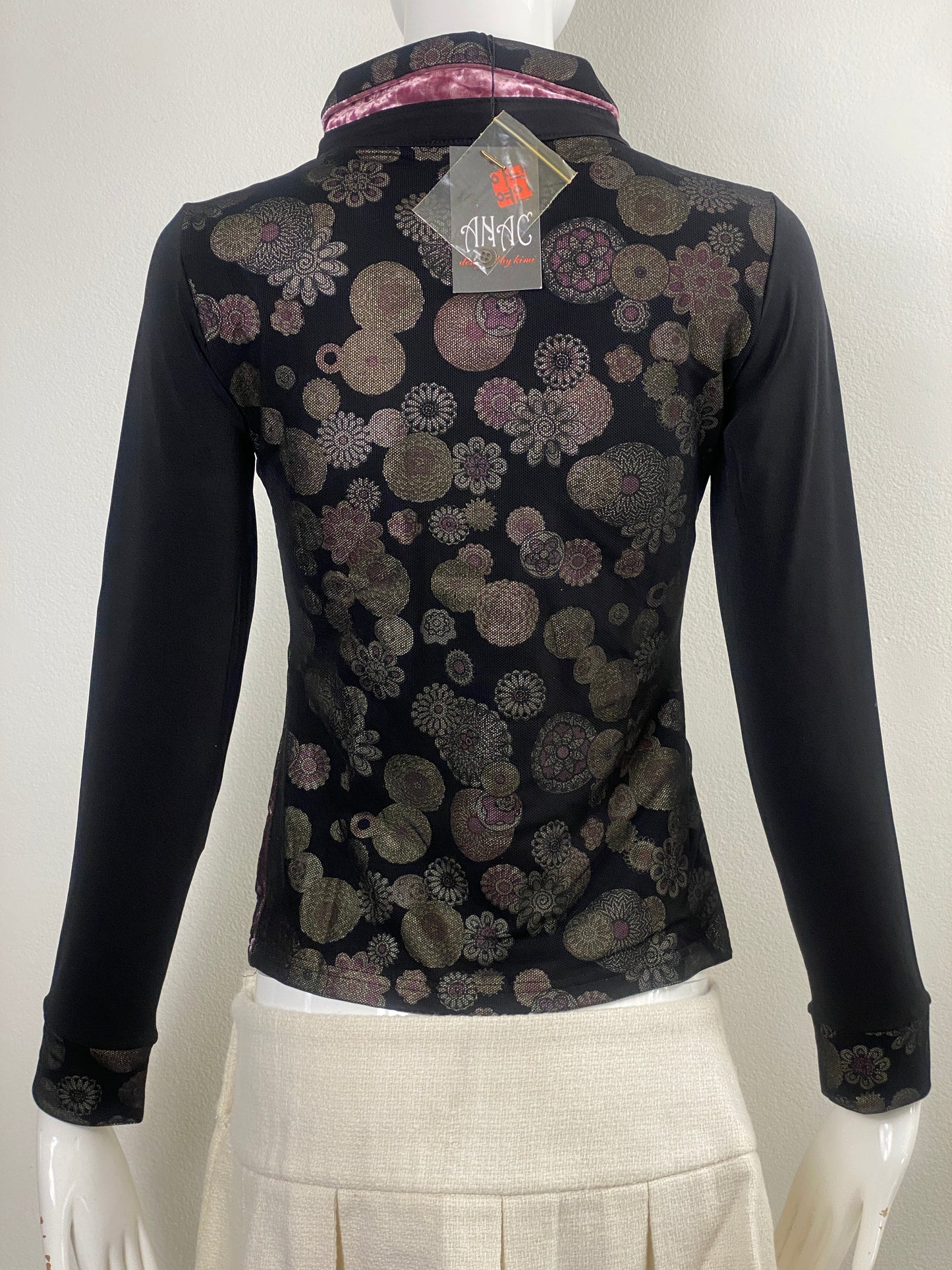 Deadstock Funky Mesh Velvet Blouse