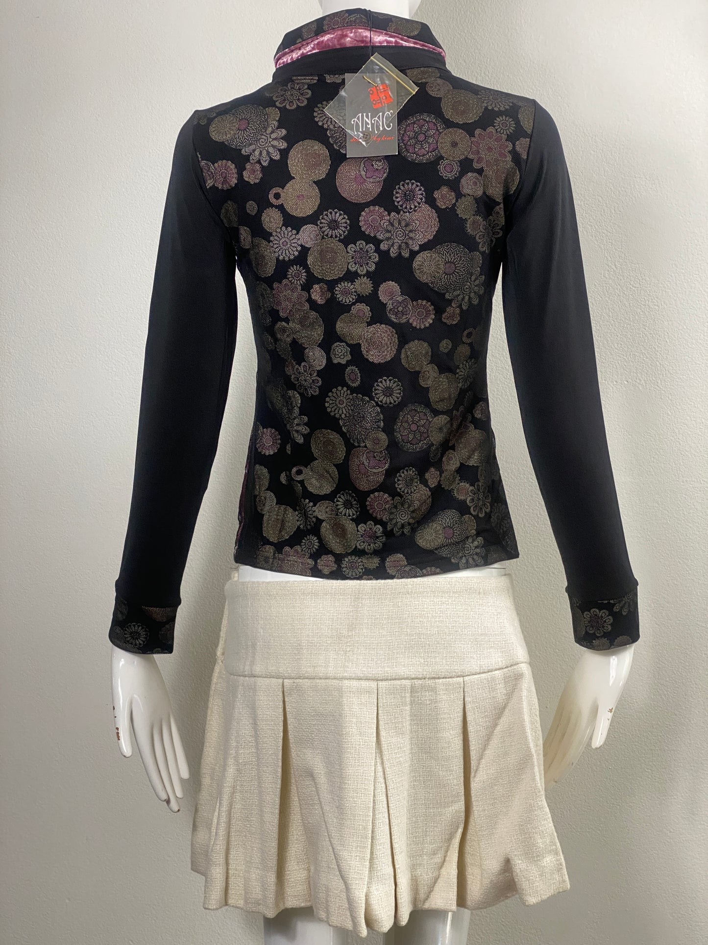 Deadstock Funky Mesh Velvet Blouse