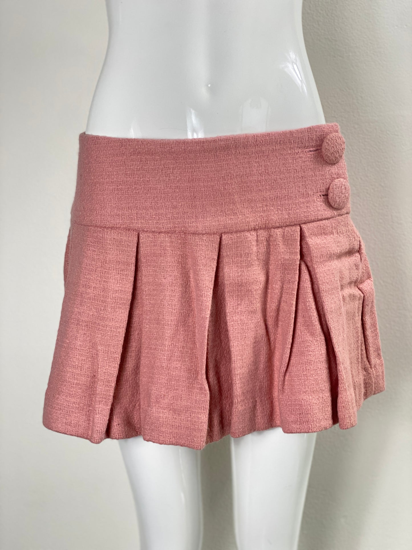 Deadstock Forever 21 Pink Tweed Pleated Skirt