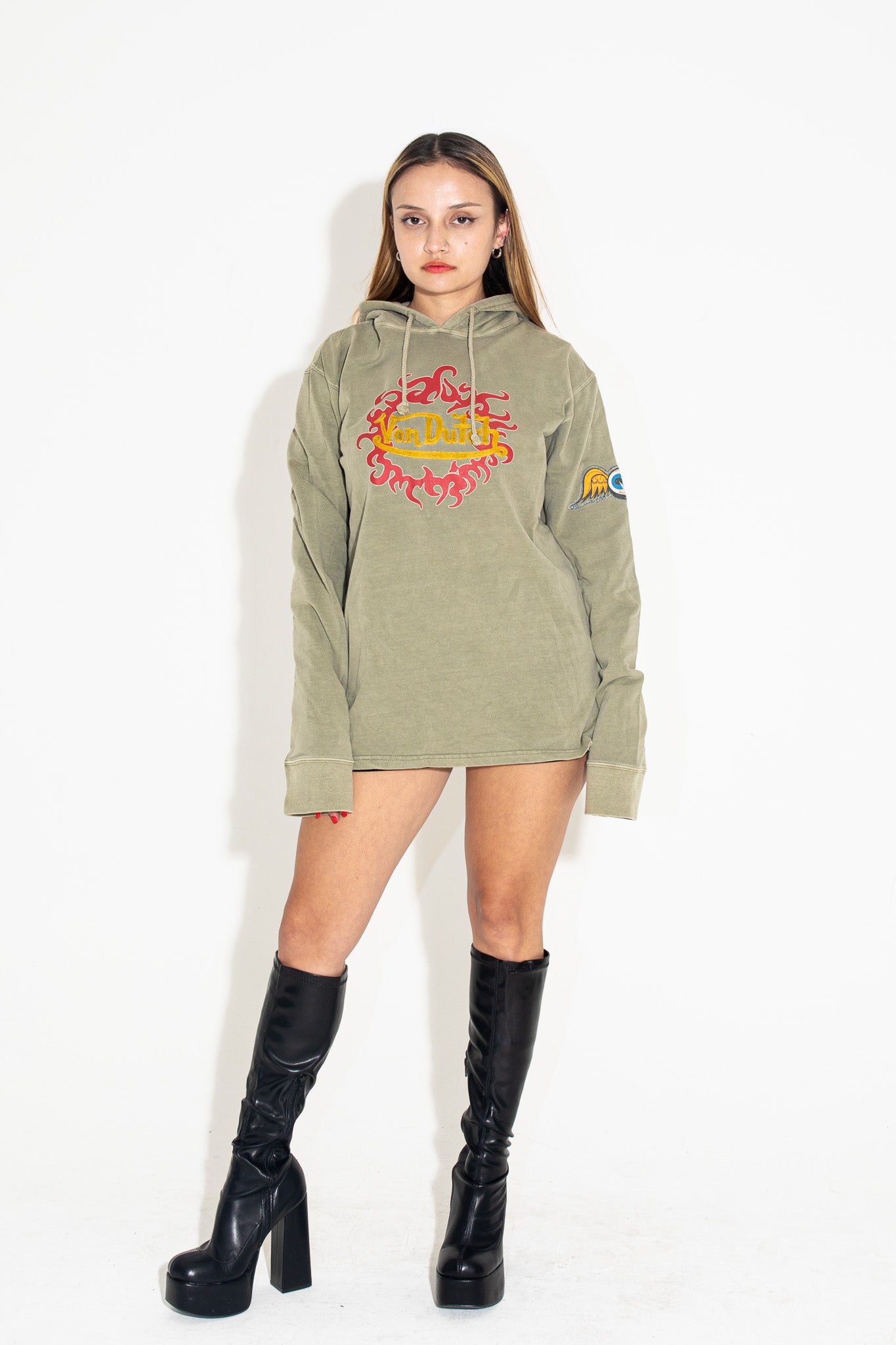 DEADSTOCK Y2K VON DUTCH HOODIE SAGE