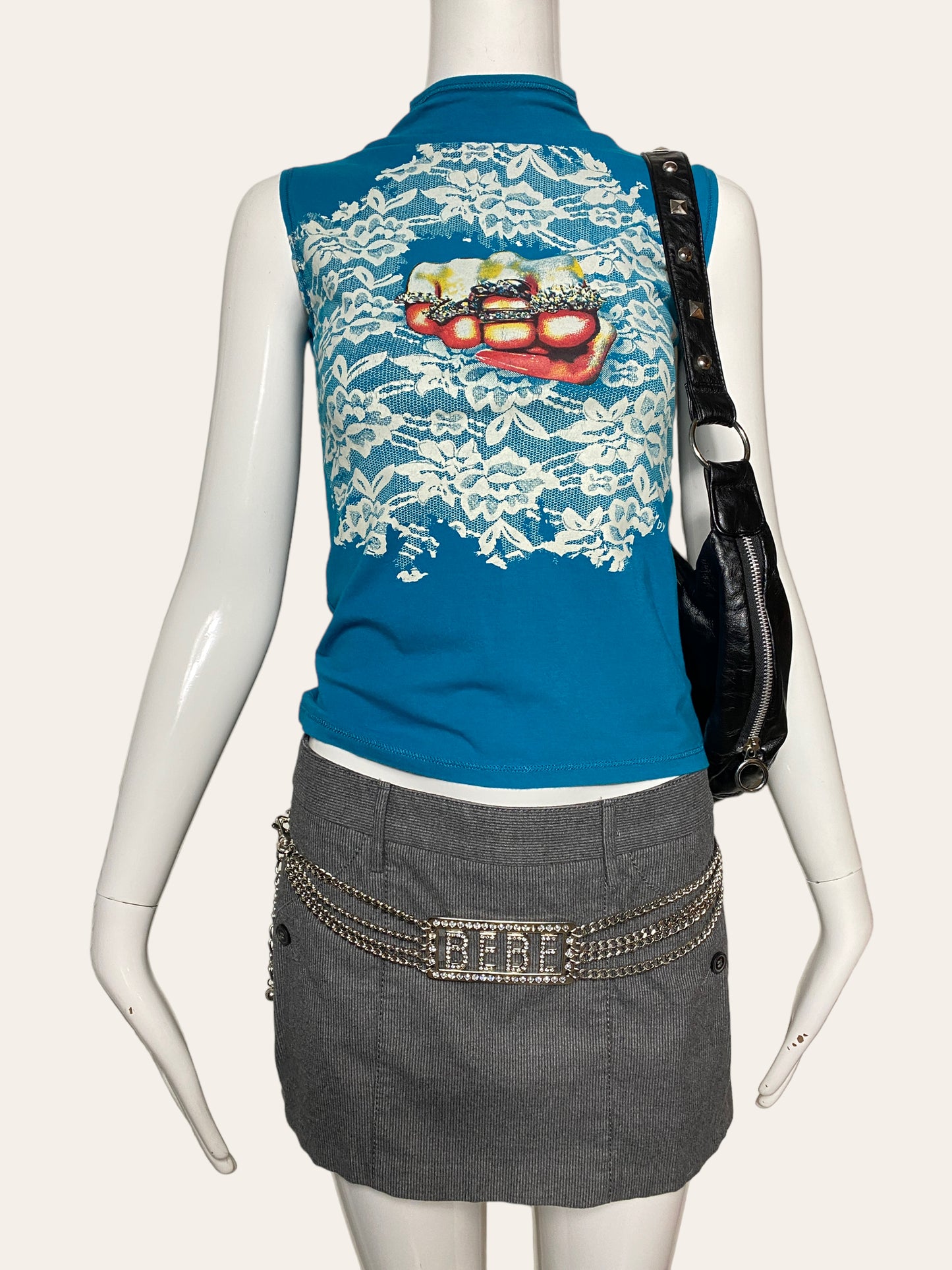 00's Mcbling Rhinestone Bebe Belt