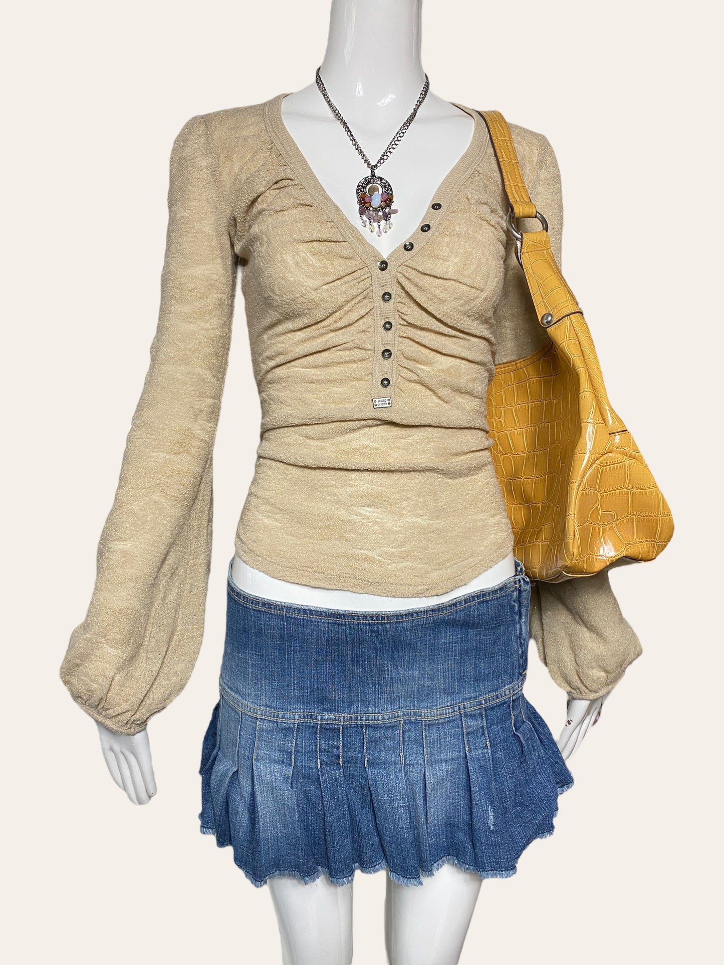 00's Denim Micro Mini Skirt